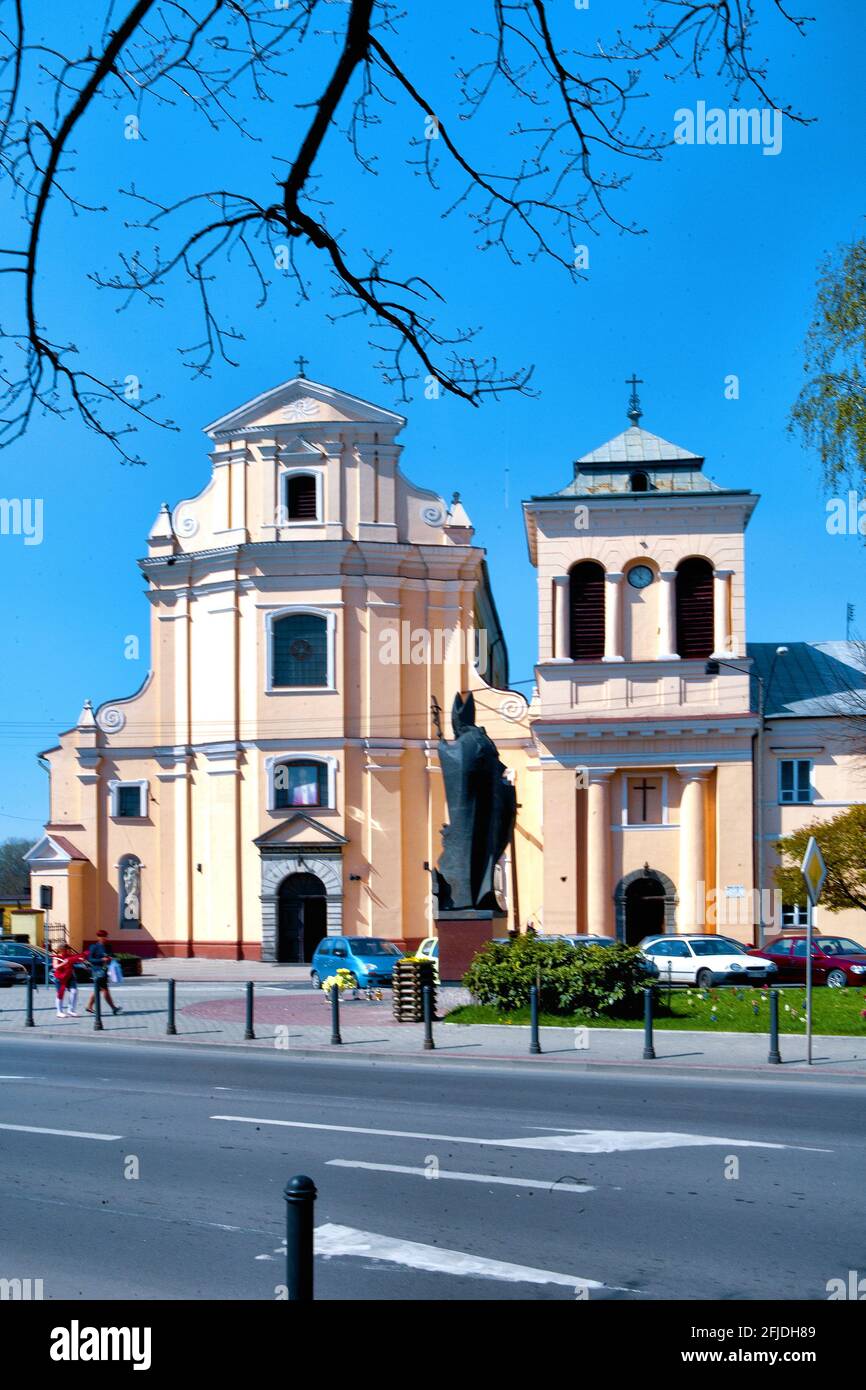 Polonia, Tomaszow Mazowiecki, chiesa, Masovia voivodato. Foto Stock