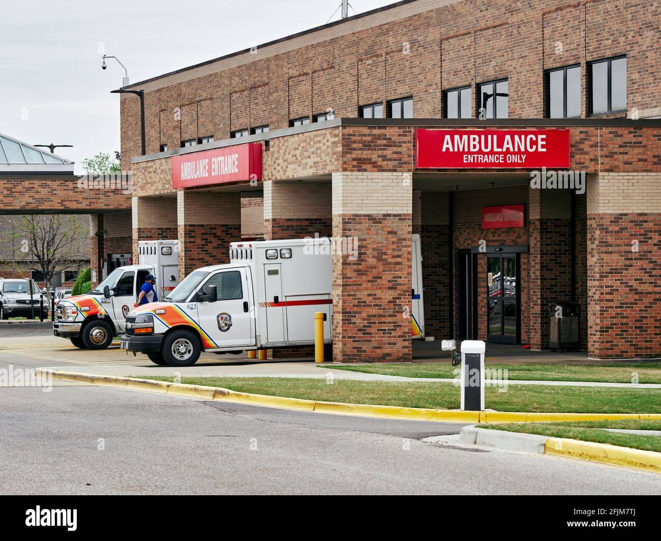 Entrata esterna dell'ambulanza di emergenza dell'ospedale, Montgomery Alabama USA. Foto Stock