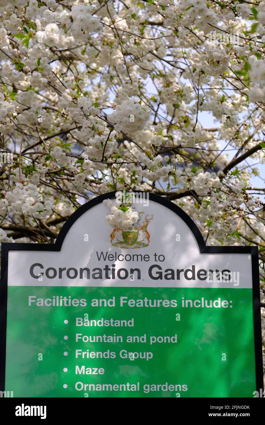 Coronation Gardens by Lyttelton Road, E10, Londra, Regno Unito Foto Stock