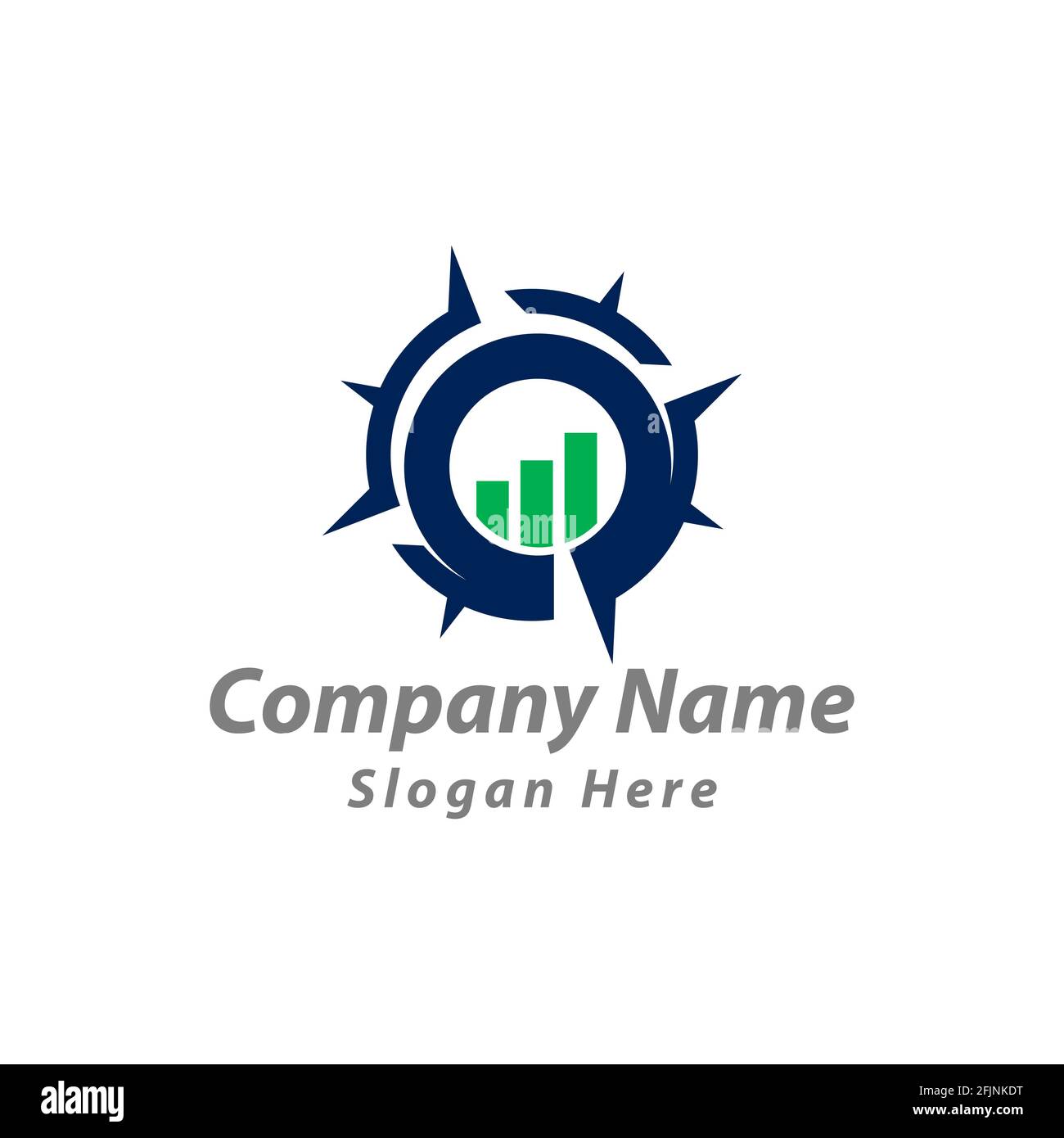 Simbolo icona Bussola Financial Logo Design Inspiration.EPS10 Illustrazione Vettoriale