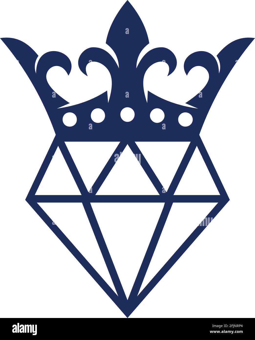 disegno grafico vettoriale icona simbolo di diamante blu Illustrazione Vettoriale