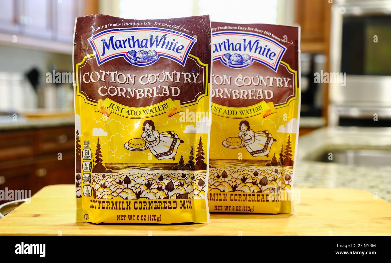 Martha White Cornbread Mix Foto Stock