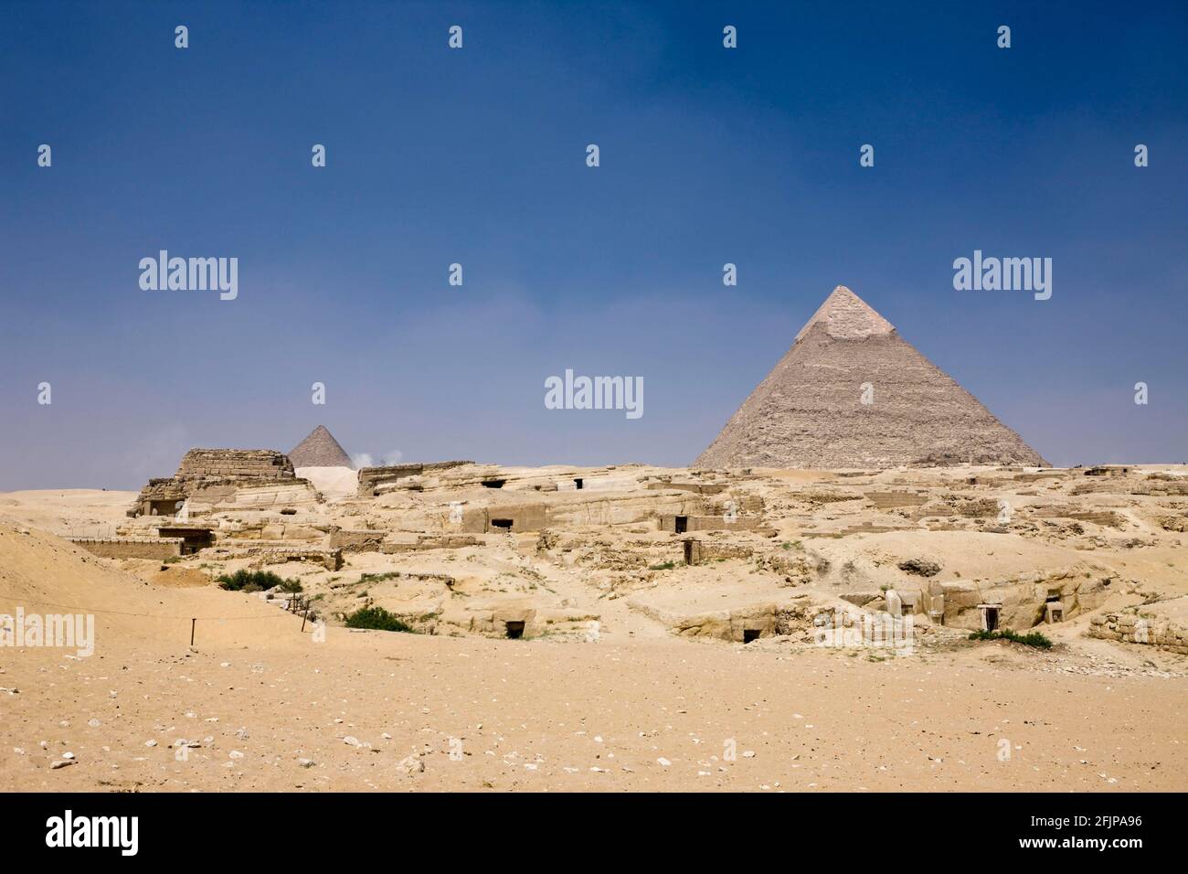 Piramide di Chefren, Giza, Piramide di Chepren, Egitto Foto Stock