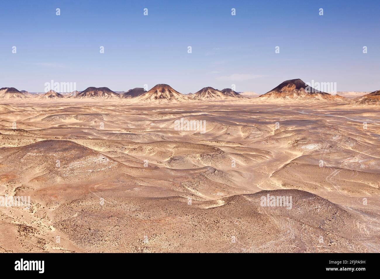 Nero, Deserto Deserto Libico, Egitto Foto Stock