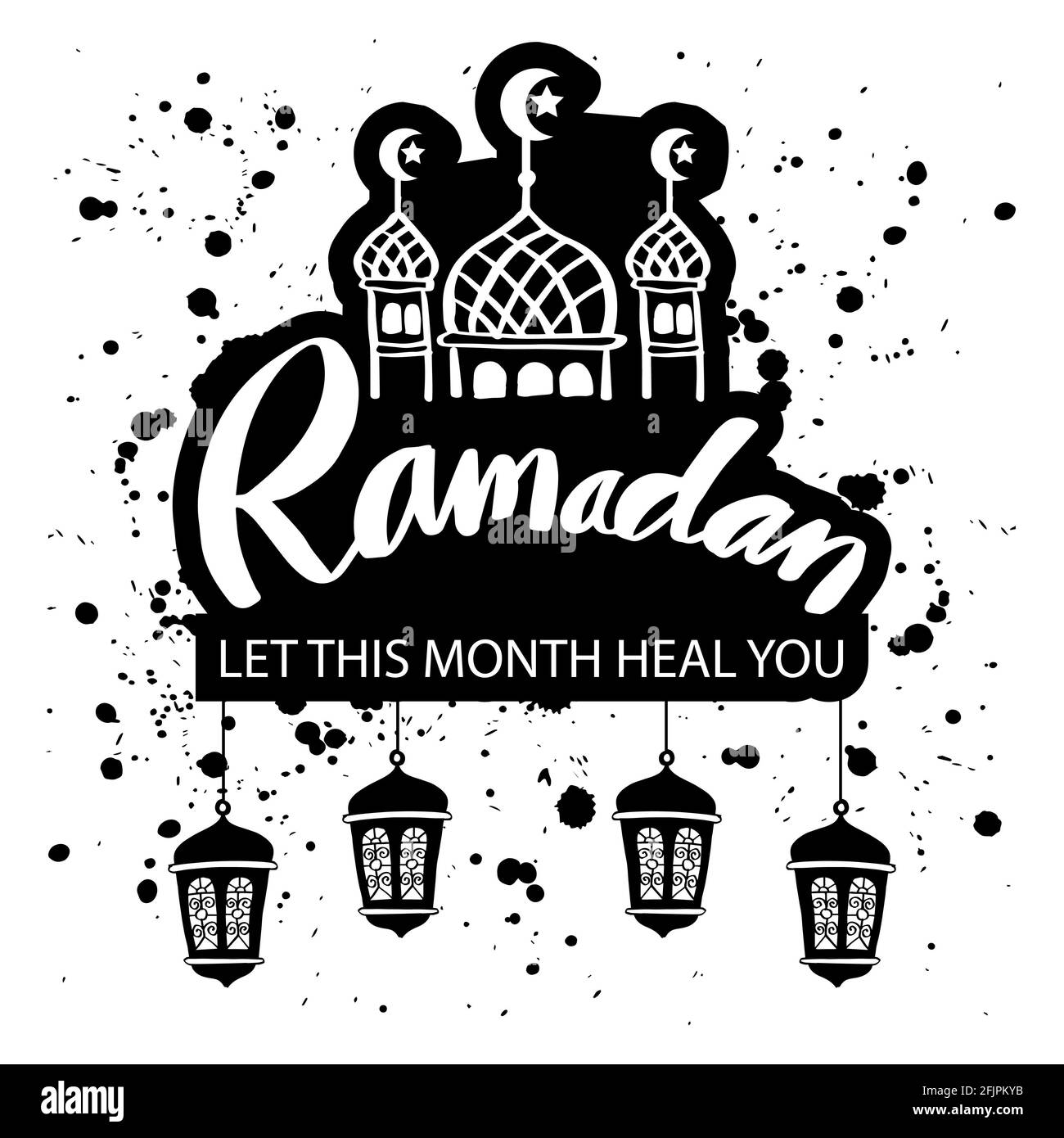 Ramadan ti ha lasciato guarire questo mese. Citazioni Ramadan. Foto Stock