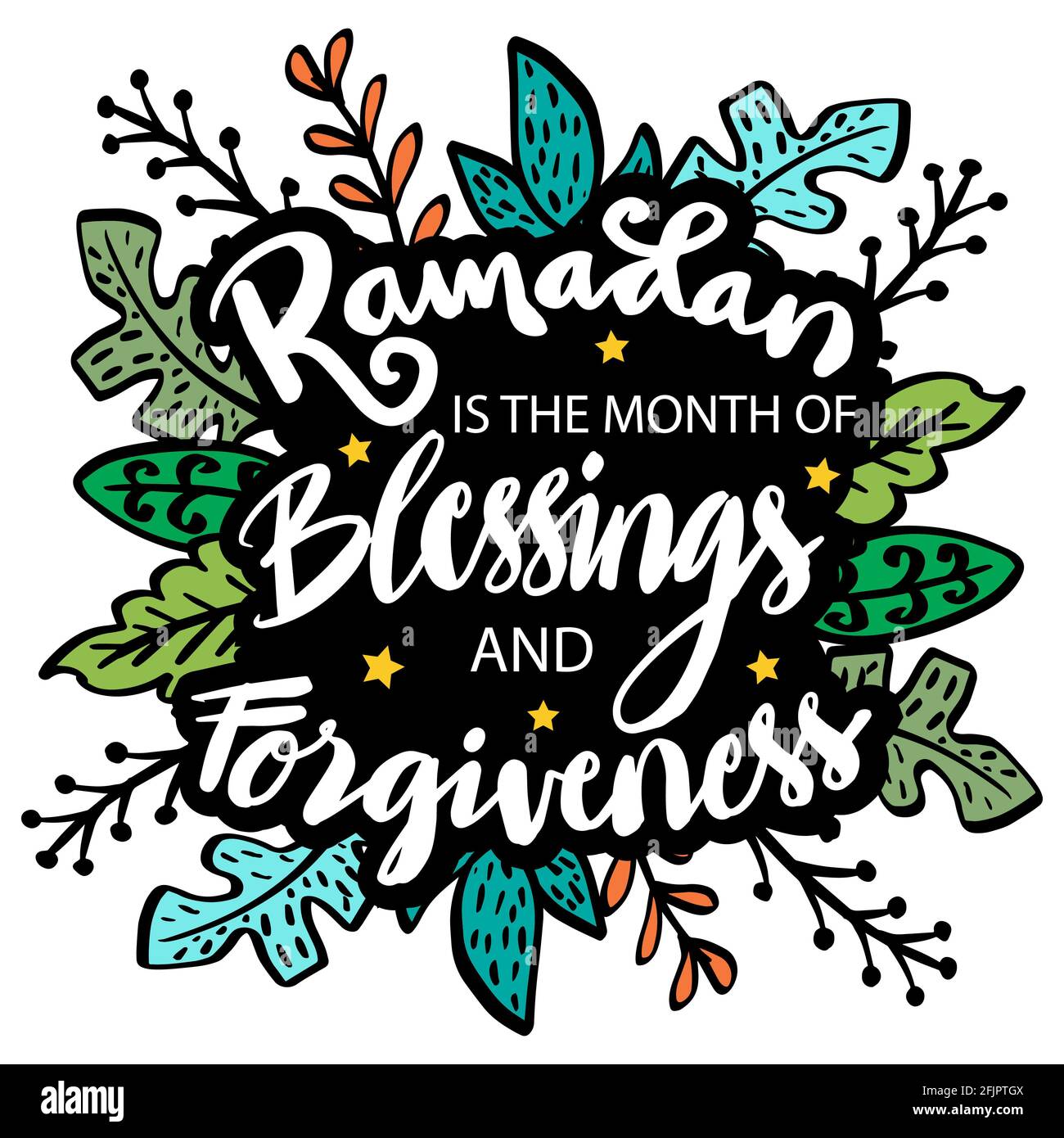 Ramadan è il mese della benedizione e del perdono. Citazioni Ramadan Foto Stock