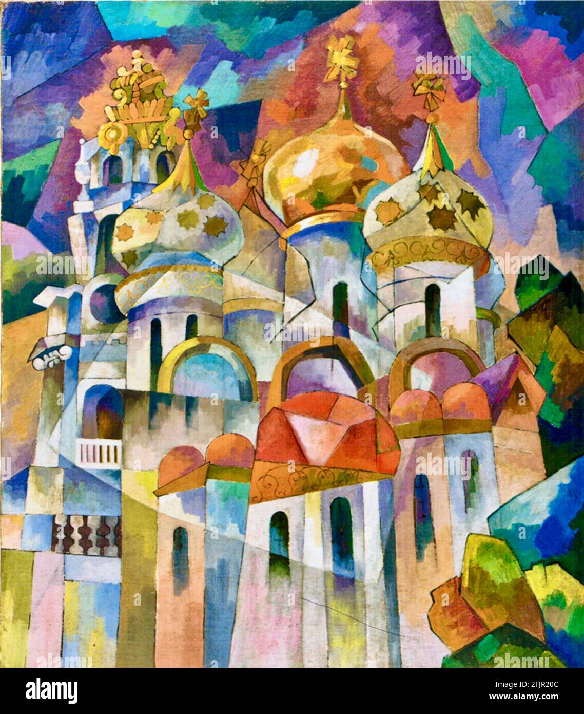 Aristarkh Lentulov opera intitolata St Basil's. Foto Stock Aristarkh Lentulov opera intitolata St Basil's. Foto Stock