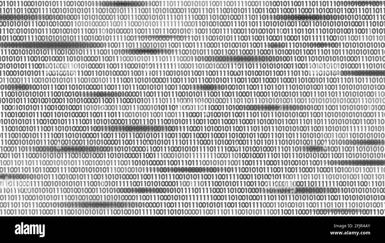 Sfondo digitale 3D astratto. Concetto di analisi dei dati del flusso dei codici di informazione. Illustrazione dei punti connessi a particelle di una moderna mesh a griglia Foto Stock