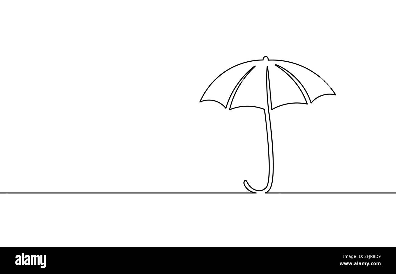Line drawing open umbrella immagini e fotografie stock ad alta risoluzione - Alamy