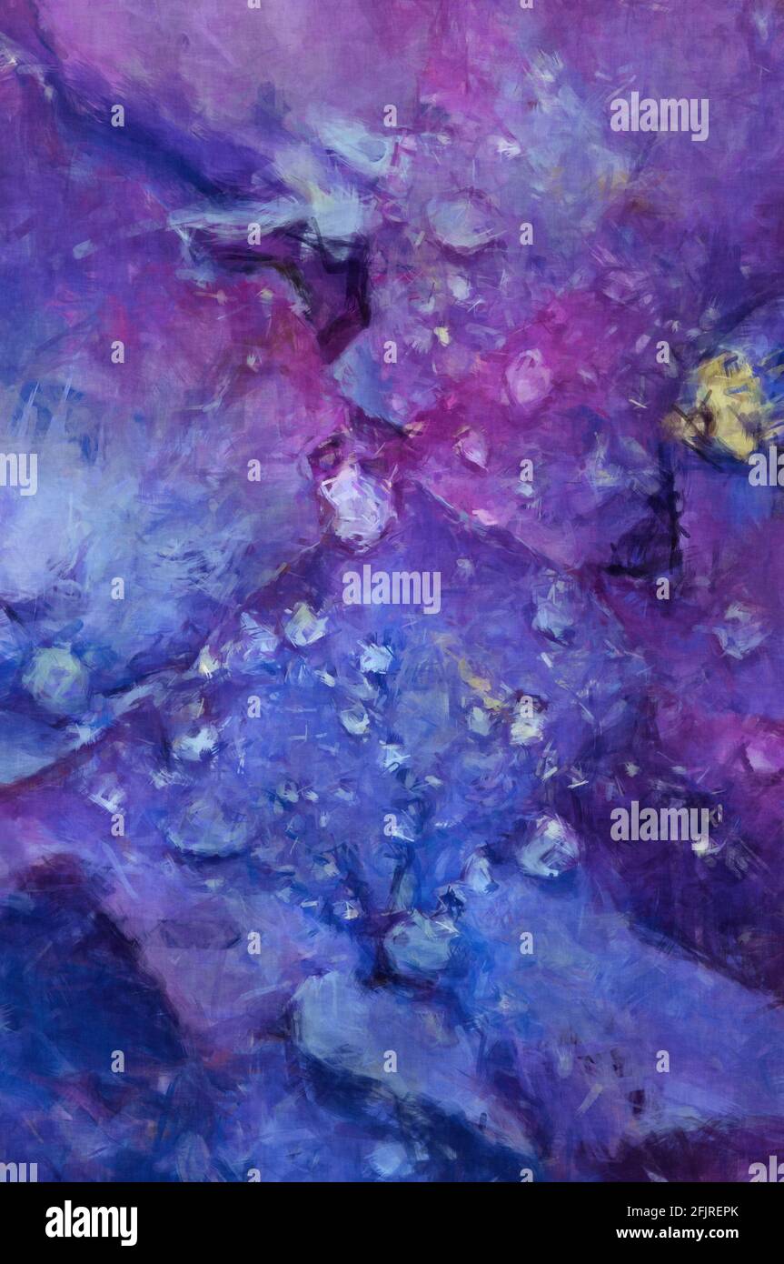pittura digitale astratta di fiori dai colori vivaci Foto stock - Alamy