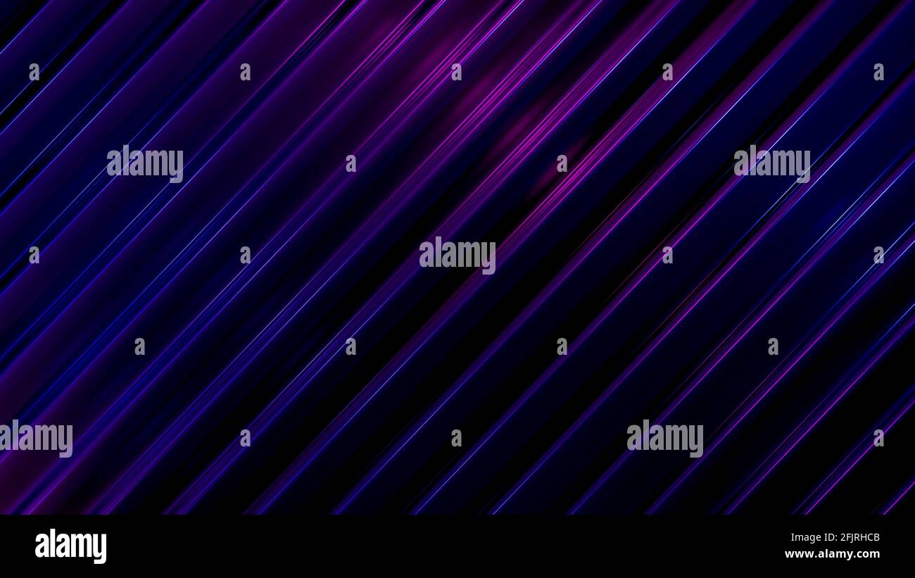 Astratto luminoso neon luci linee sfondo, linee diritte blu e viola Foto Stock