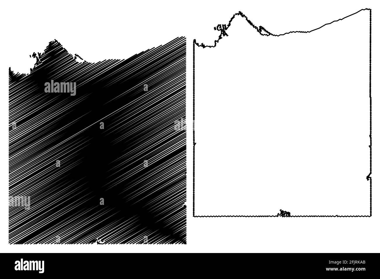 Douglas County, stato del Wisconsin (contea degli Stati Uniti, Stati Uniti d'America, Stati Uniti) mappa vettoriale, schizzo scrimolo mappa Douglas Illustrazione Vettoriale