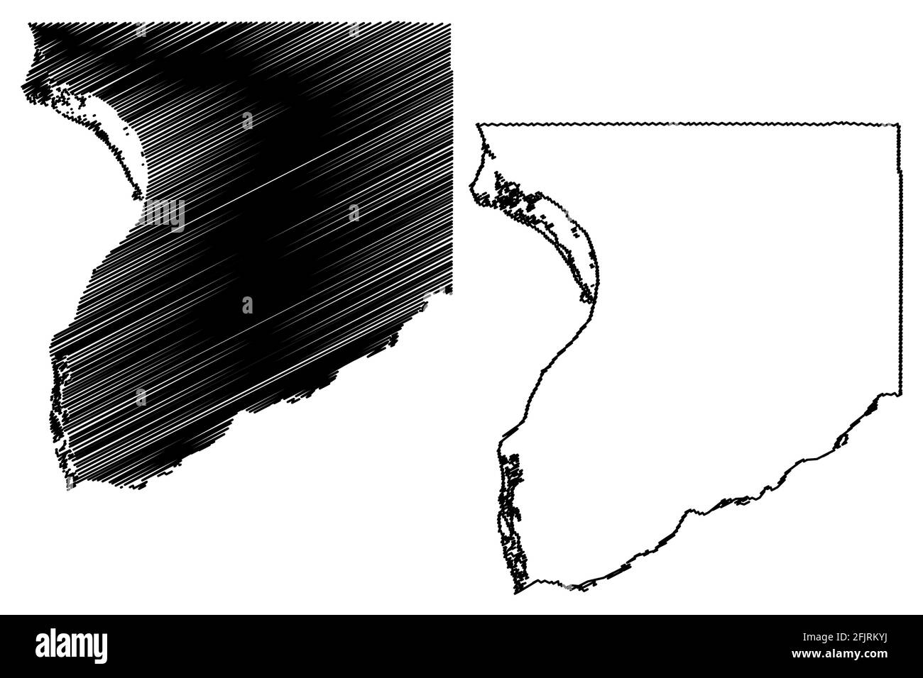 Crawford County, stato del Wisconsin (contea degli Stati Uniti, Stati Uniti d'America, Stati Uniti) mappa vettoriale, schizzo scrimolo mappa Crawford Illustrazione Vettoriale