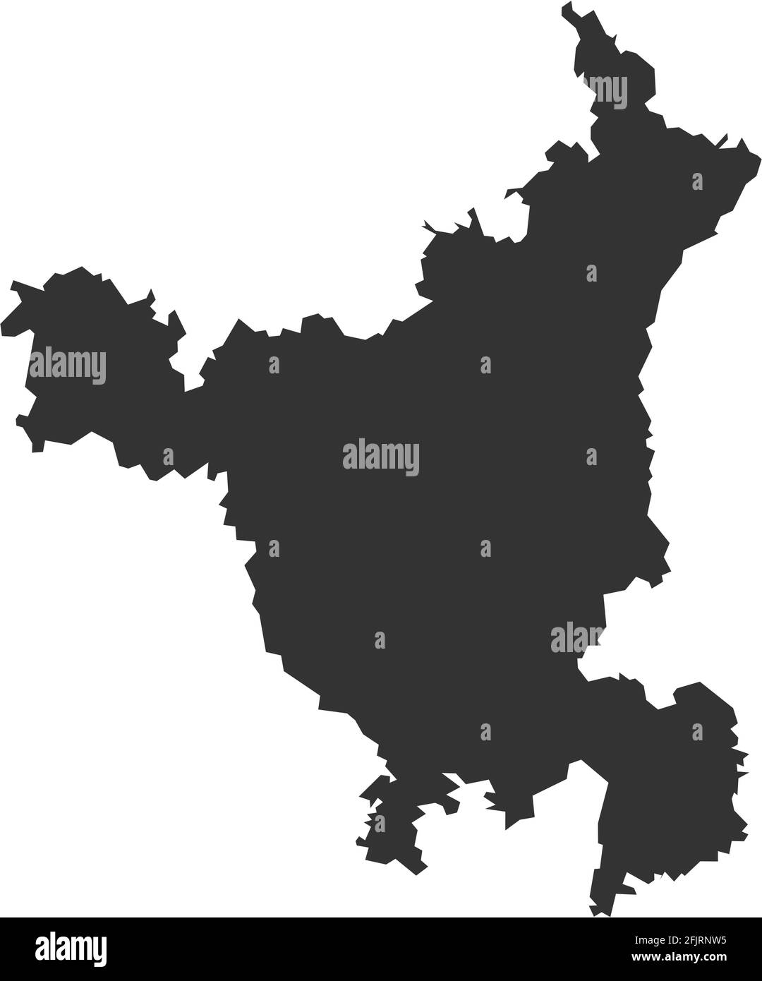 Mappa dello stato indiano di Haryana. Sfondo grigio scuro. Progettazione grafica dei concetti aziendali. Illustrazione Vettoriale