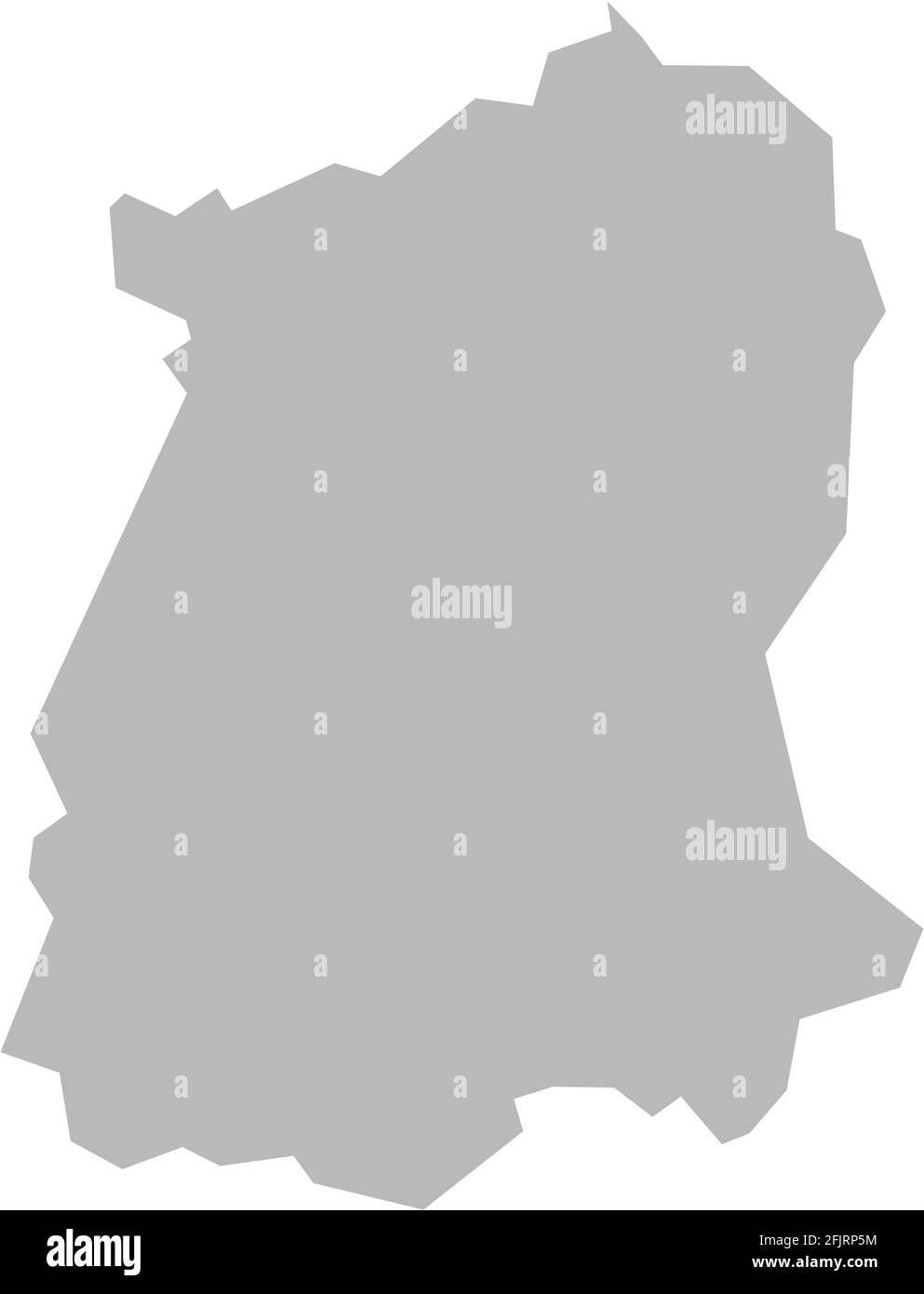 Mappa dello stato indiano di Sikkim. Sfondo grigio chiaro. Progettazione grafica dei concetti aziendali. Illustrazione Vettoriale