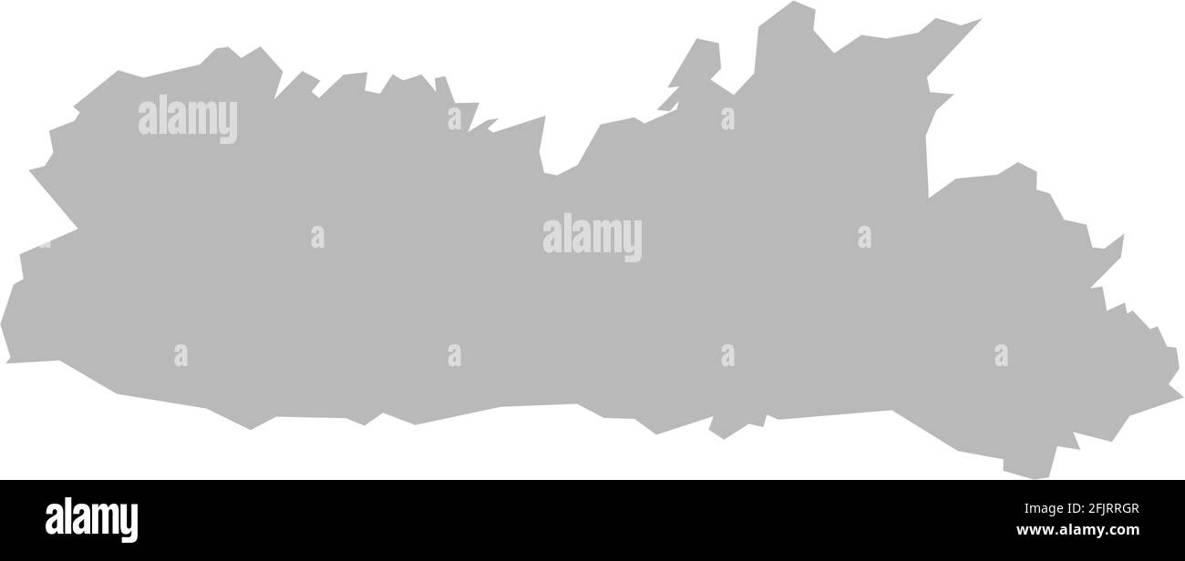 Mappa dello stato indiano di Meghalaya. Sfondo grigio chiaro. Progettazione grafica dei concetti aziendali. Illustrazione Vettoriale