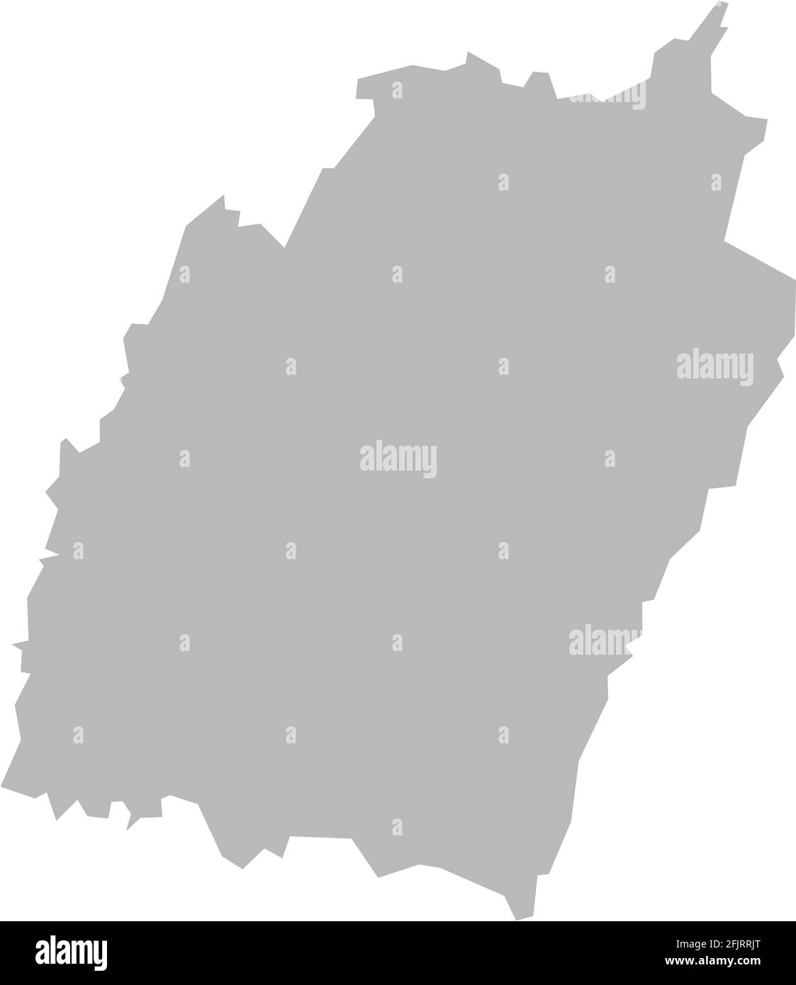 Mappa dello stato indiano di Mizoram. Sfondo grigio chiaro. Progettazione grafica dei concetti aziendali. Illustrazione Vettoriale