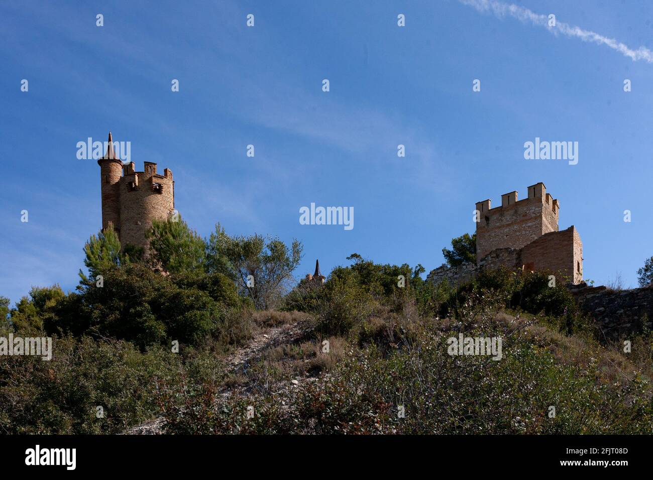 Castello nel parco naturale di la Muga Foto Stock