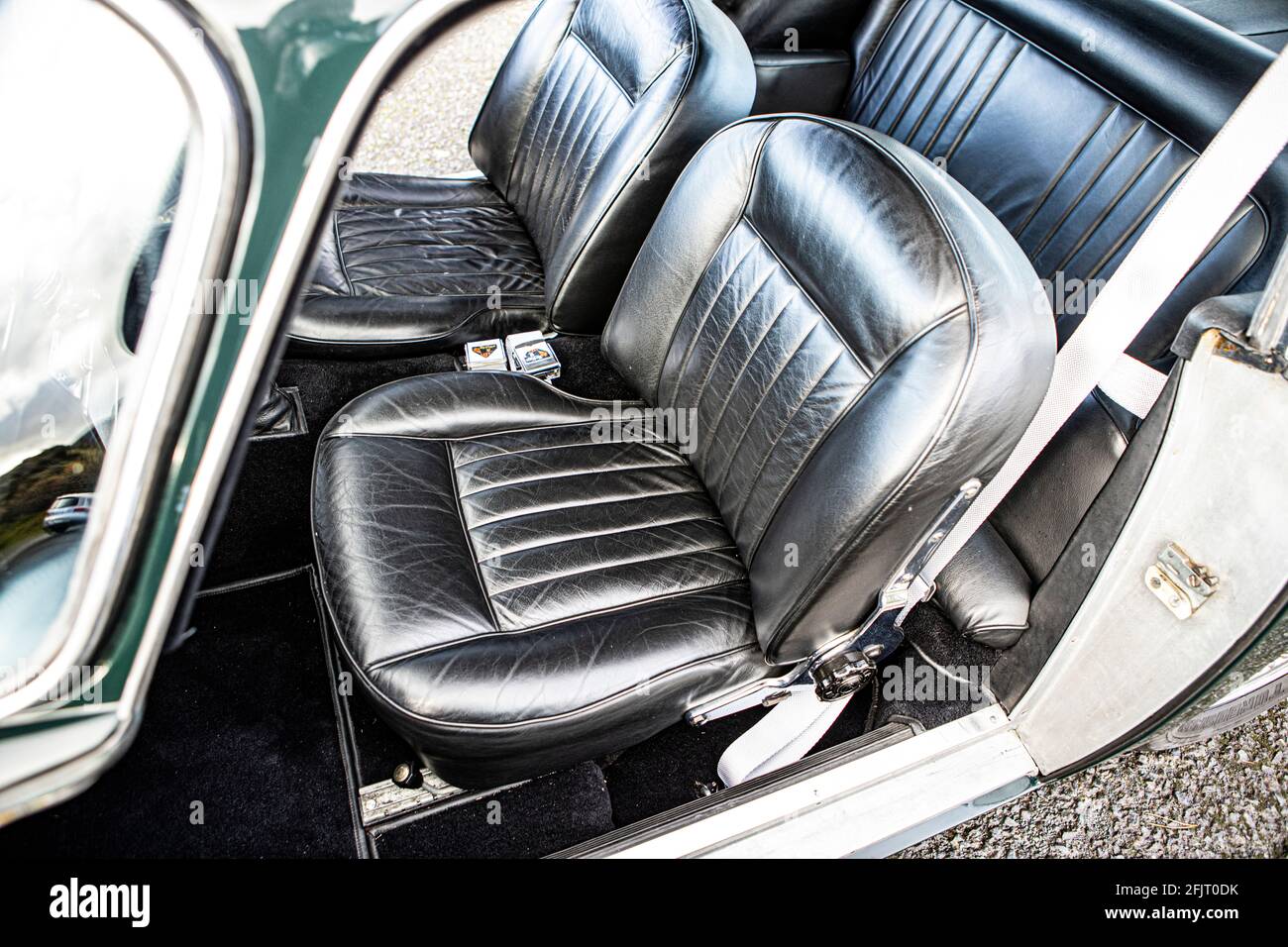 1965 rivestimento interno in pelle Aston Martin DB5 Foto Stock