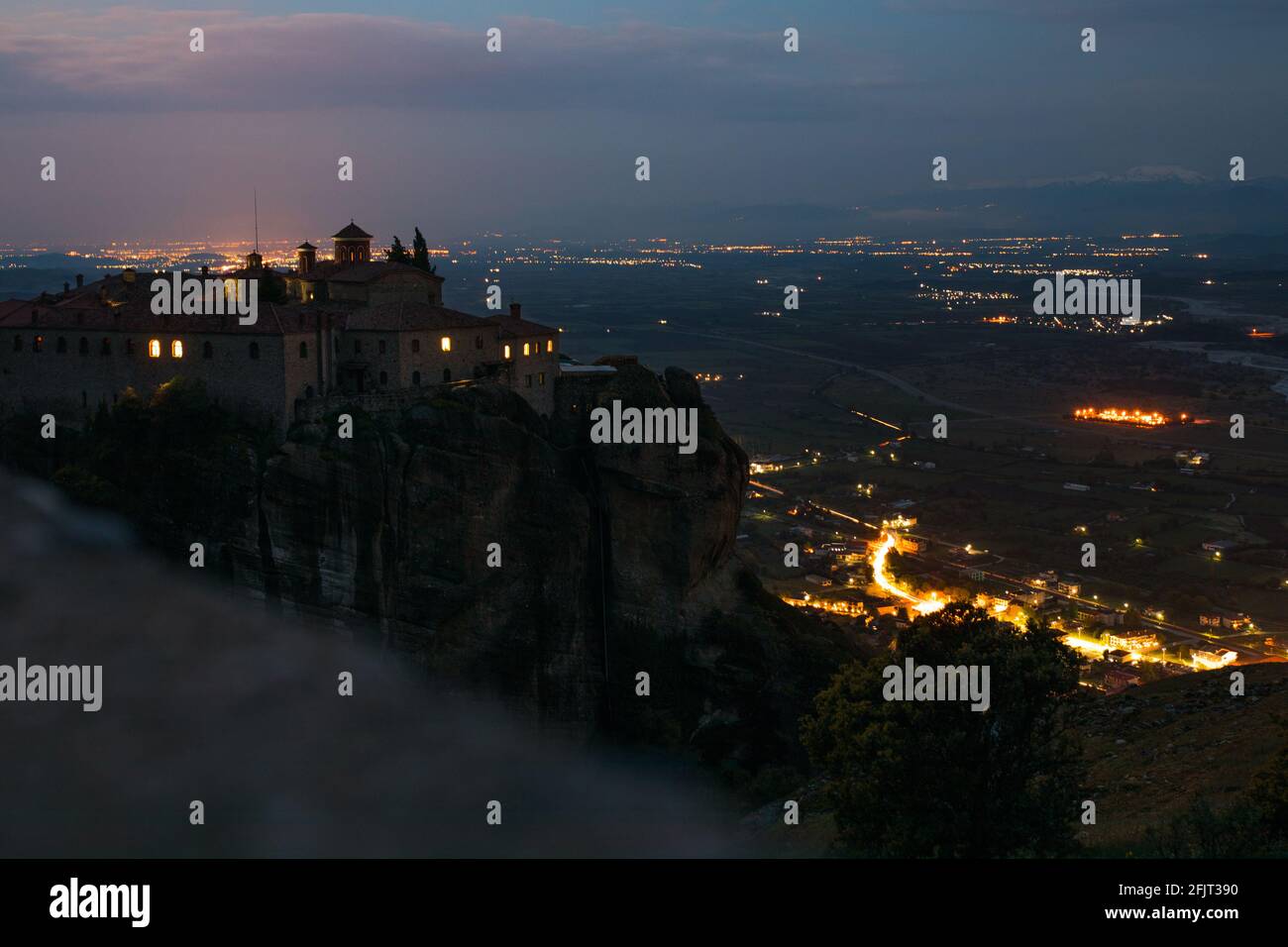 Monastero Santo di Santo Stefano, convento di Meteora, Grecia Foto Stock