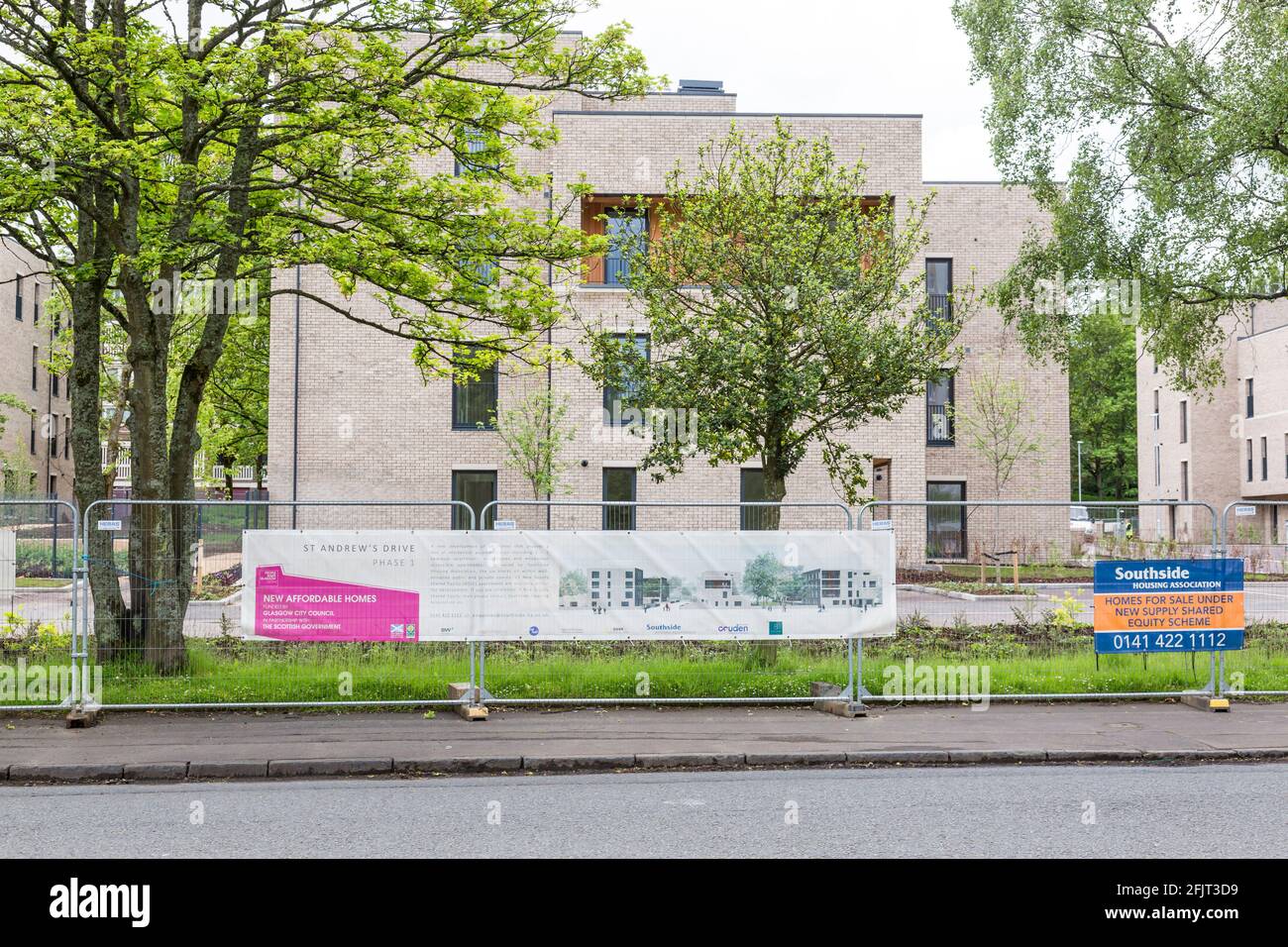 Nuove case a prezzi accessibili per Southside Housing Association in Pollokshield finanziati Dal Consiglio comunale di Glasgow in collaborazione con il governo scozzese Foto Stock