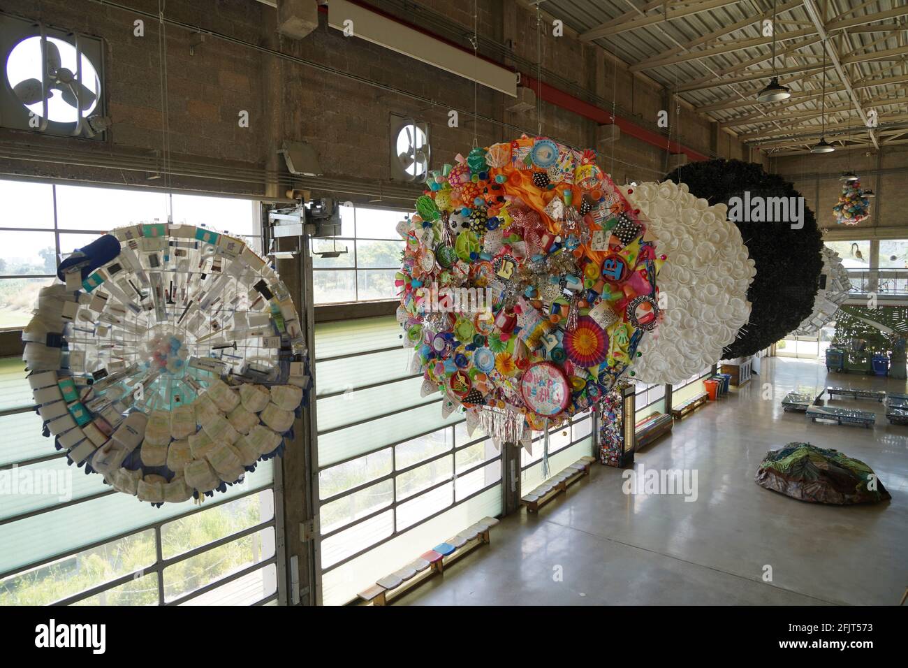 Israele, Hiriya, il museo del riciclaggio, Hiriya rifiuti discarica situato a sud-est di Tel Aviv, Israele. Foto Stock