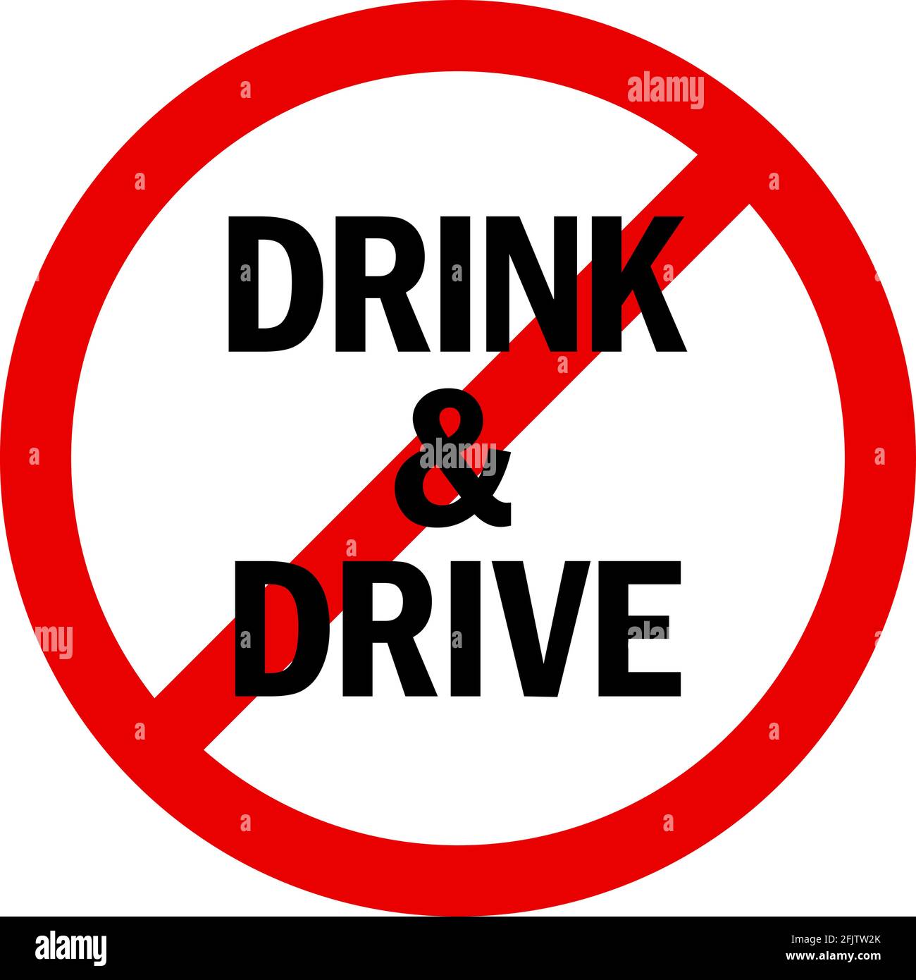 Non bere e guidare il cartello. Segnali stradali e simboli. Illustrazione Vettoriale