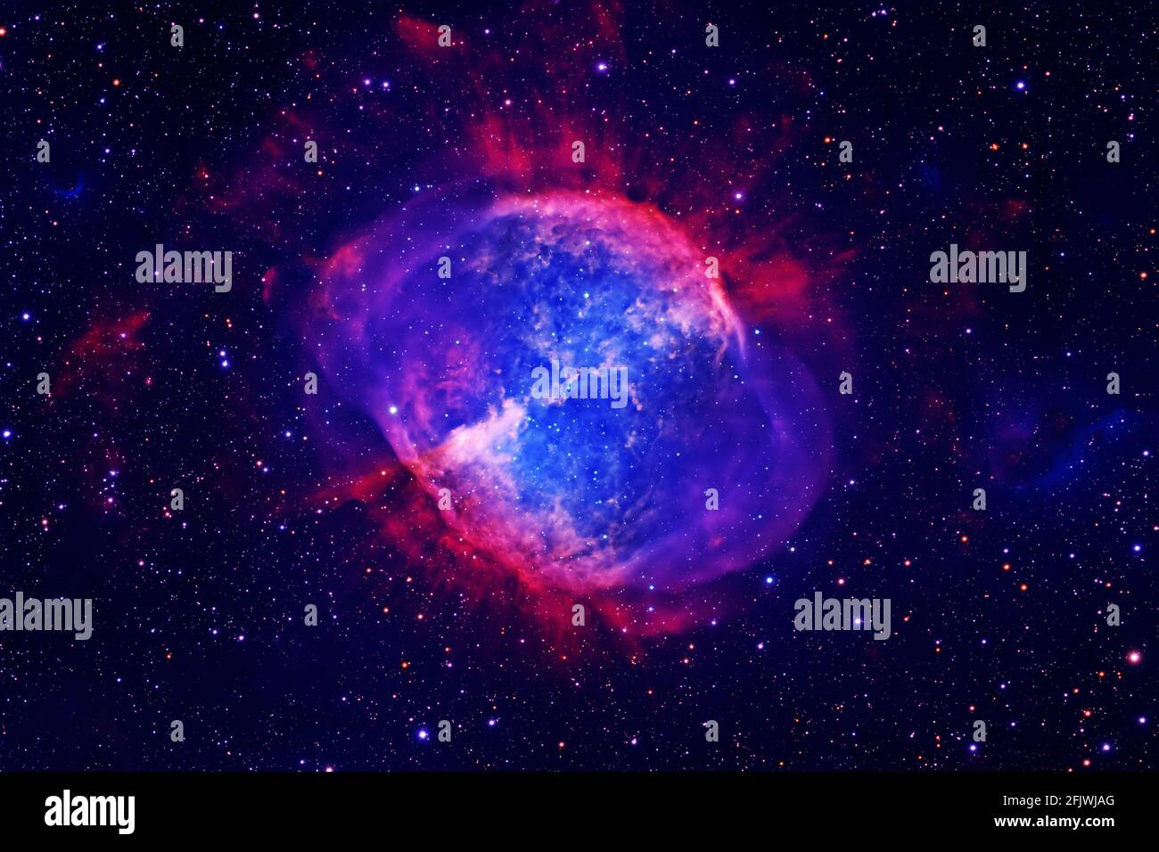 Galassia di forma insolita. Elementi di questa immagine sono stati forniti dalla NASA. Foto di alta qualità Foto Stock