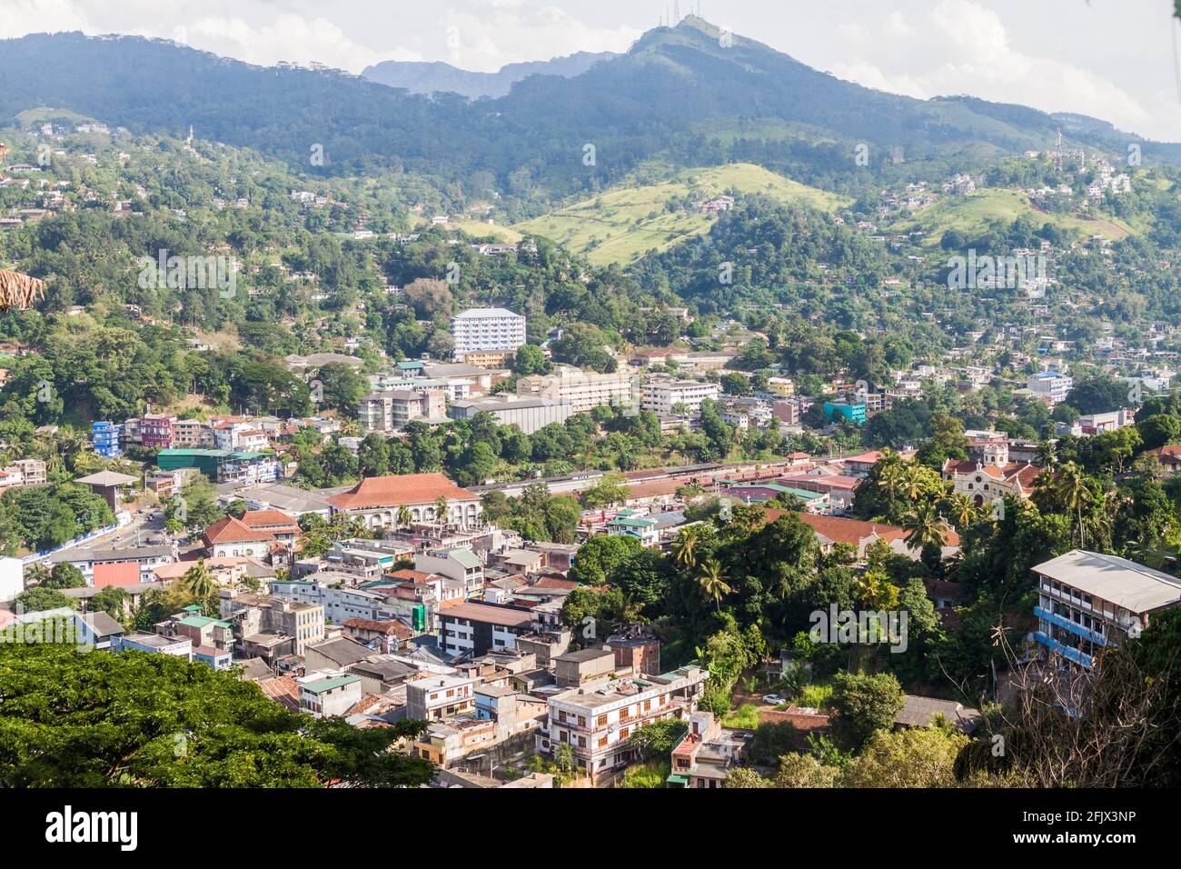 Veduta aerea di Kandy, Sri Lanka Foto Stock