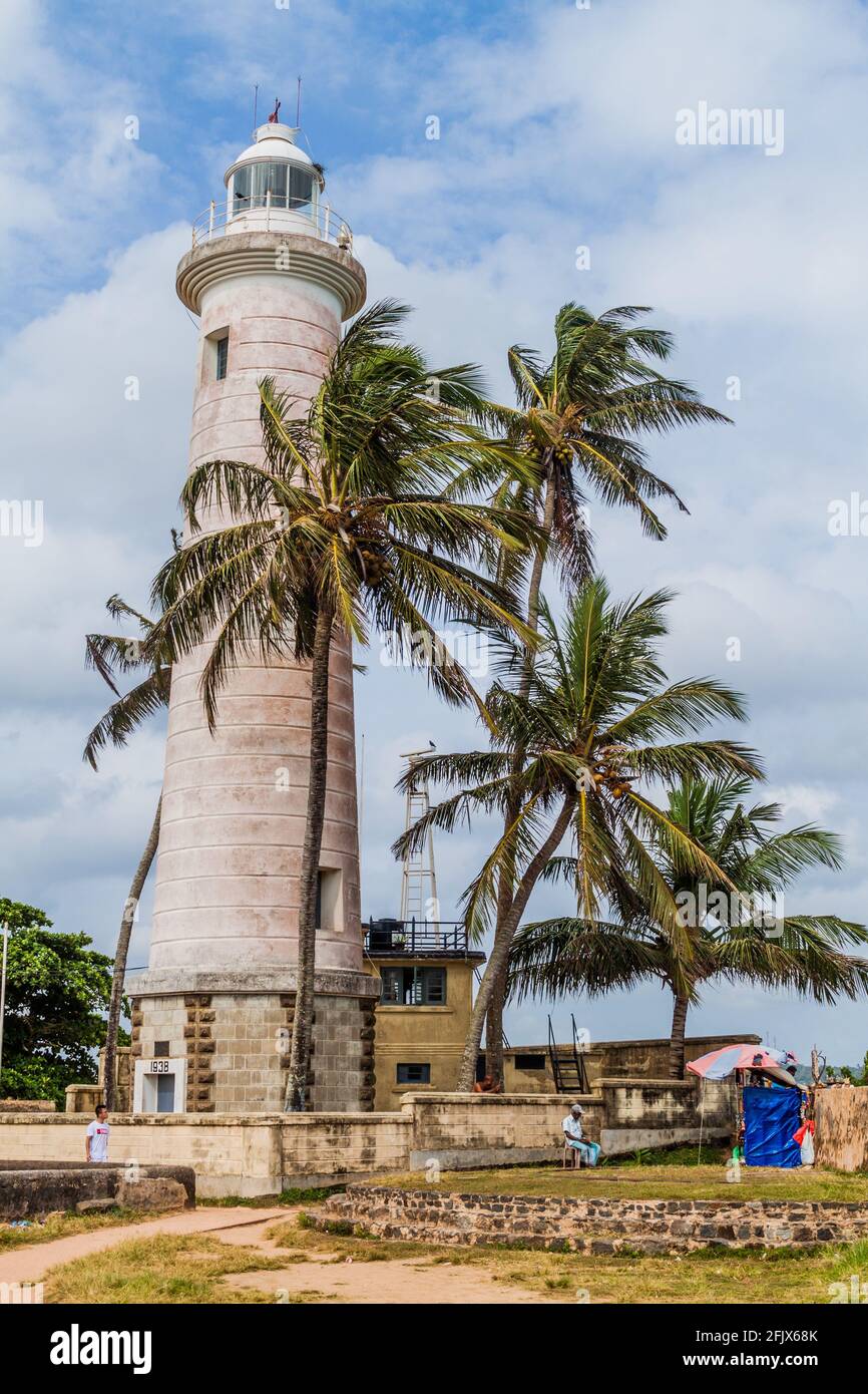 GALLE, SRI LANKA - 12 LUGLIO 2016: Lighhouse a Galle Fort, Sri Lanka Foto Stock