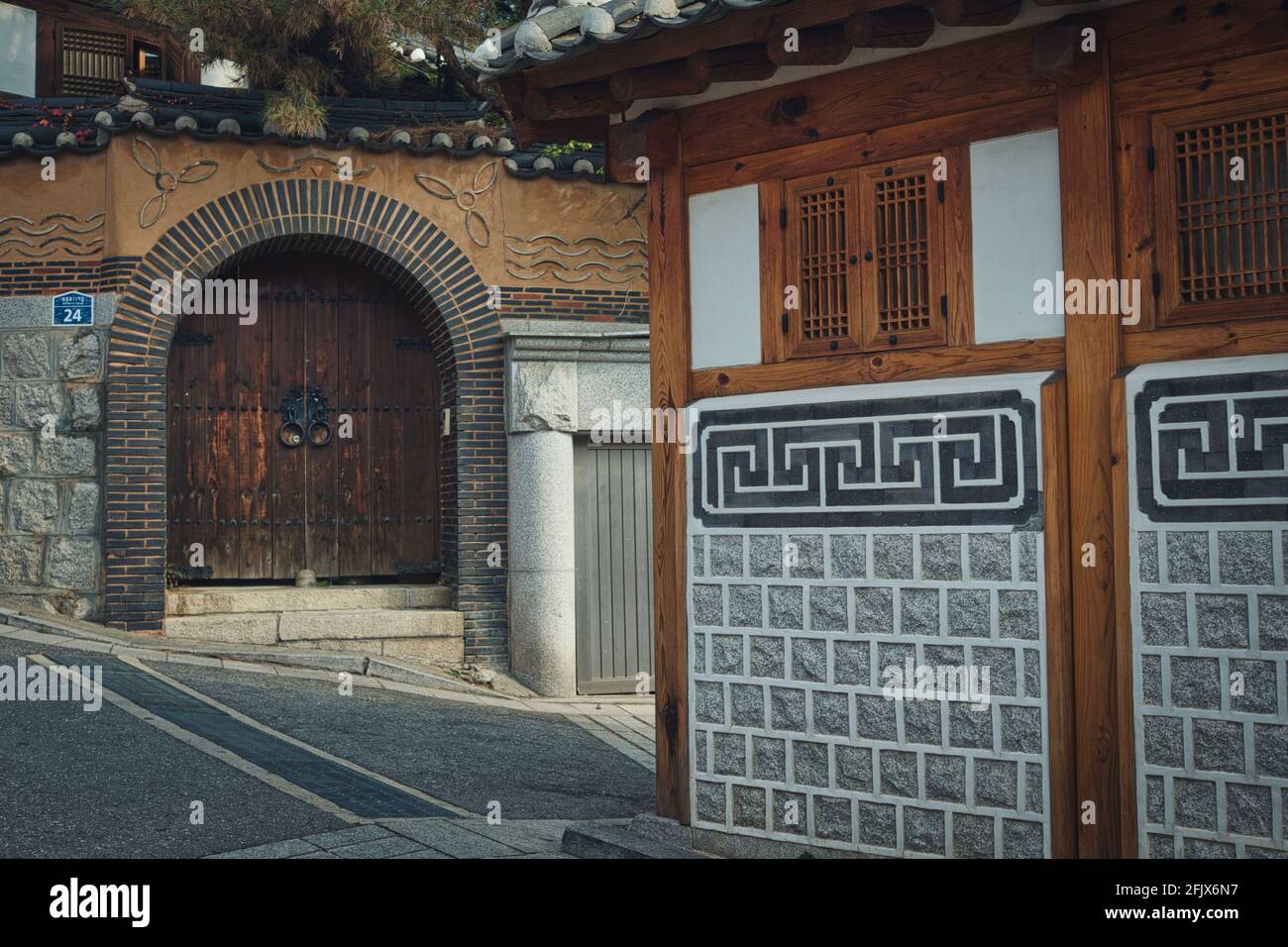 Foto del villaggio di Bukchon Hanok a Seoul Corea del Sud Foto Stock