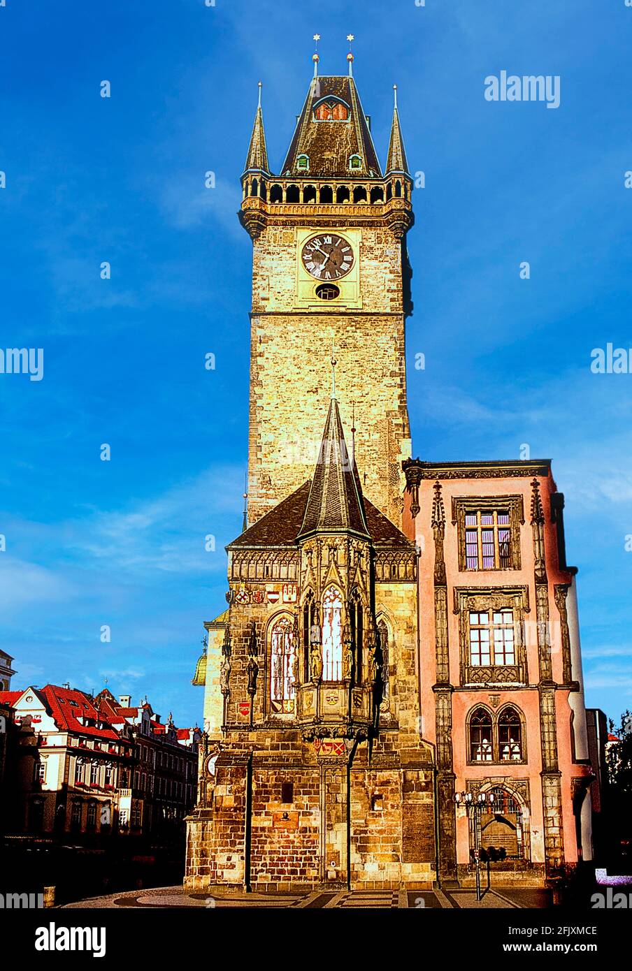 Il Vecchio Municipio di Praga, Repubblica Ceca Foto Stock