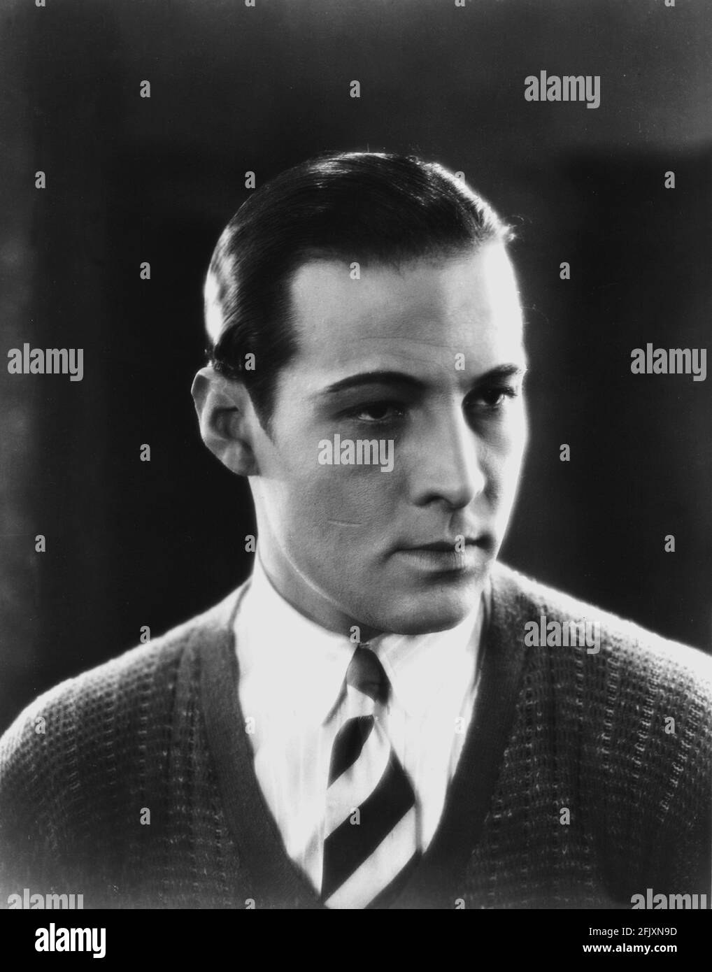 1925 , USA : l'attore di film muto RUDOLPH VALENTINO (nato Rodolfo Guglielmi, 1895 - 1926 ) publicitary ancora per la Cobra di Joseph Henaberry , dalla commedia di Martin Brown . - CINEMA MUTO - RODOLFO VALENTINO - amore cinematografico - AMANTE LATINO - italoamericano - italo americano - italo-americano - emigrante - emigrante - italo-americano - ritratto - ritratto - cravatta - pochette - fazzoletto taschino - colletto - colletto - guardiano magnetico - grasso - golf - Brillantina ---- Archivio GBB Foto Stock