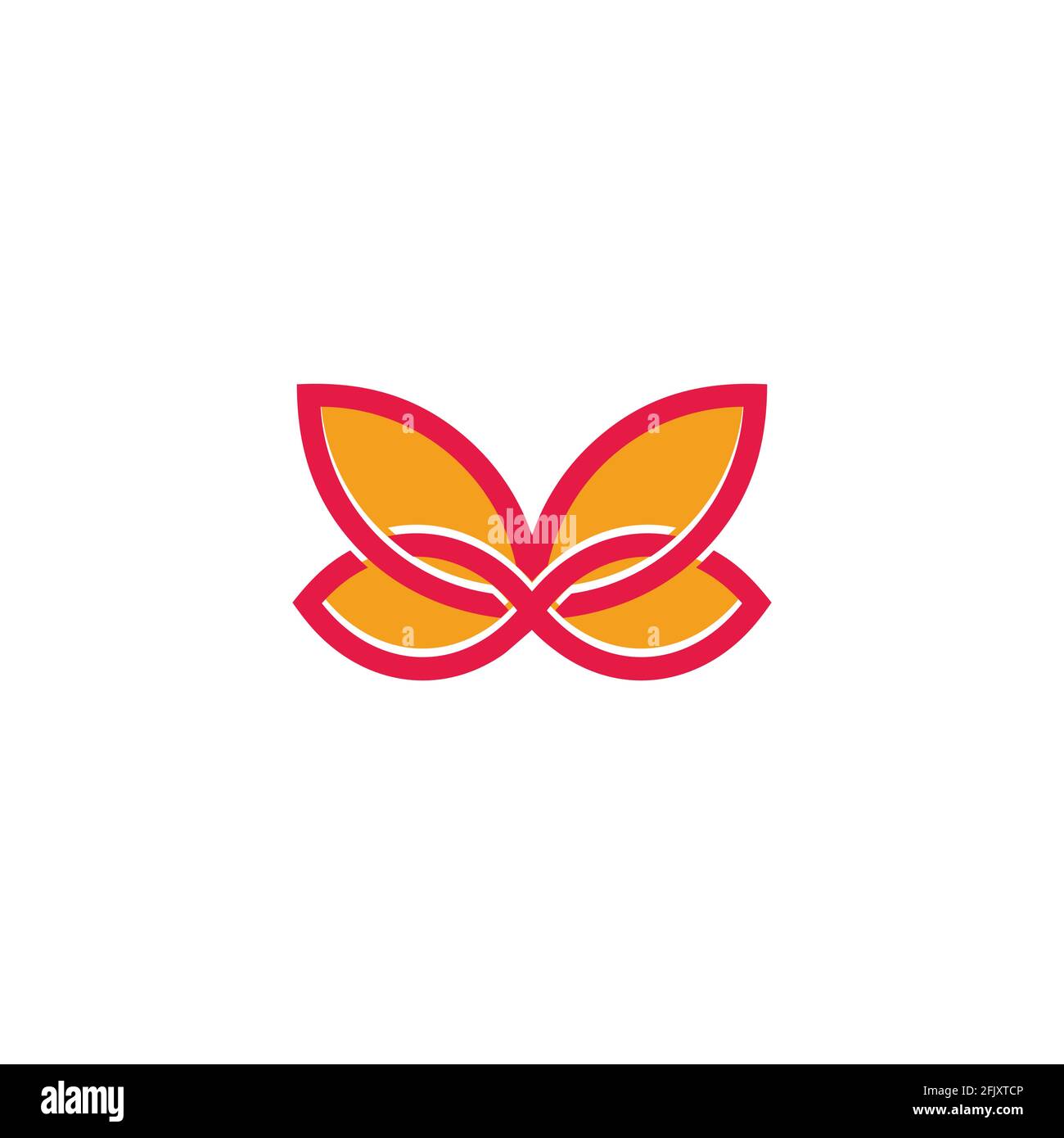 astratto farfalla semplice linea geometrica piatta 3d linea logo vettore Illustrazione Vettoriale