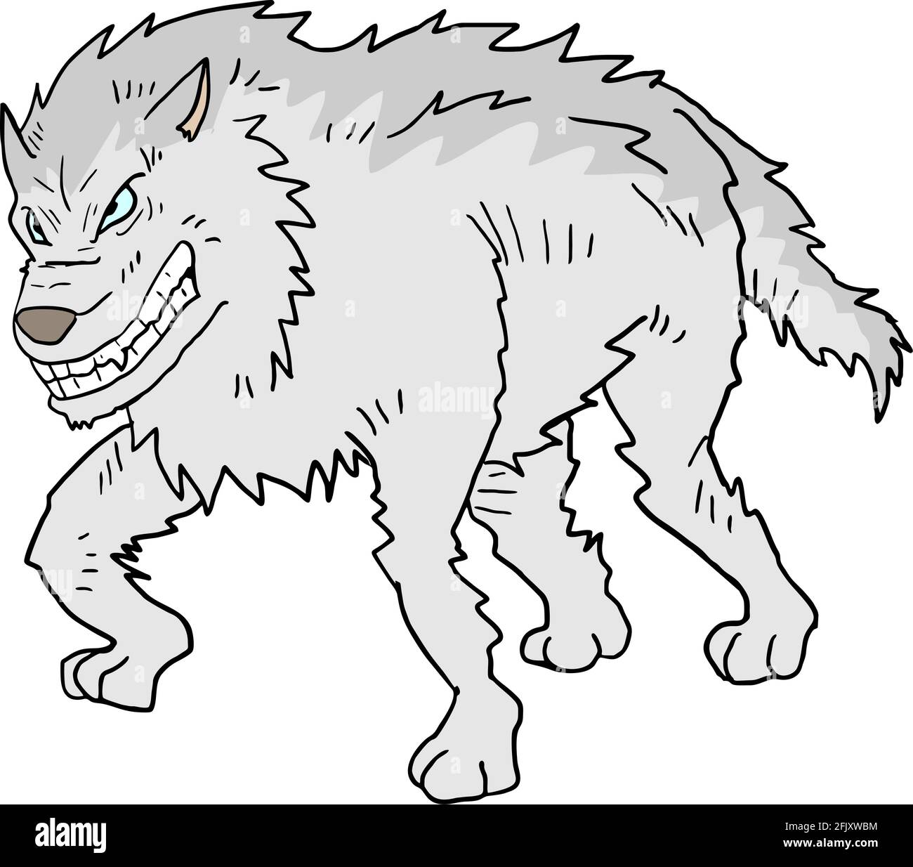Illustrazione del lupo bianco Illustrazione Vettoriale
