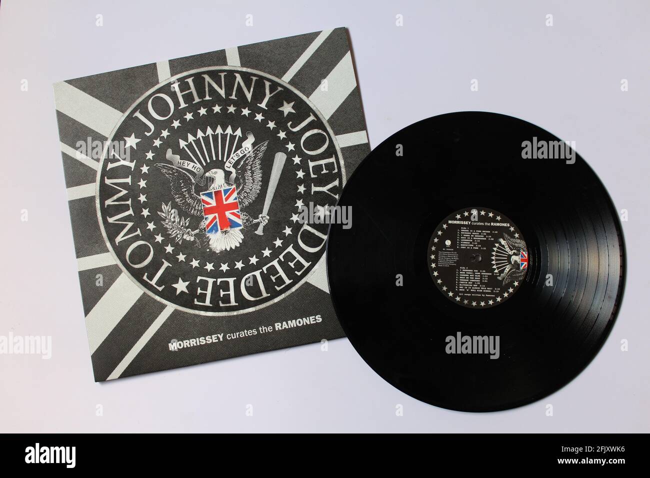 Punk Rock band, l'album musicale Ramones su disco LP con dischi in vinile. Intitolato: Morrissey cura i Ramones Foto Stock