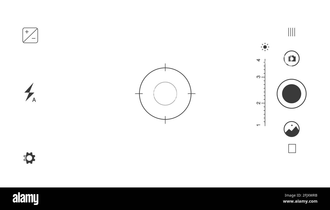 Messa a fuoco, fotografia e cinematografia Illustrazione Vettoriale