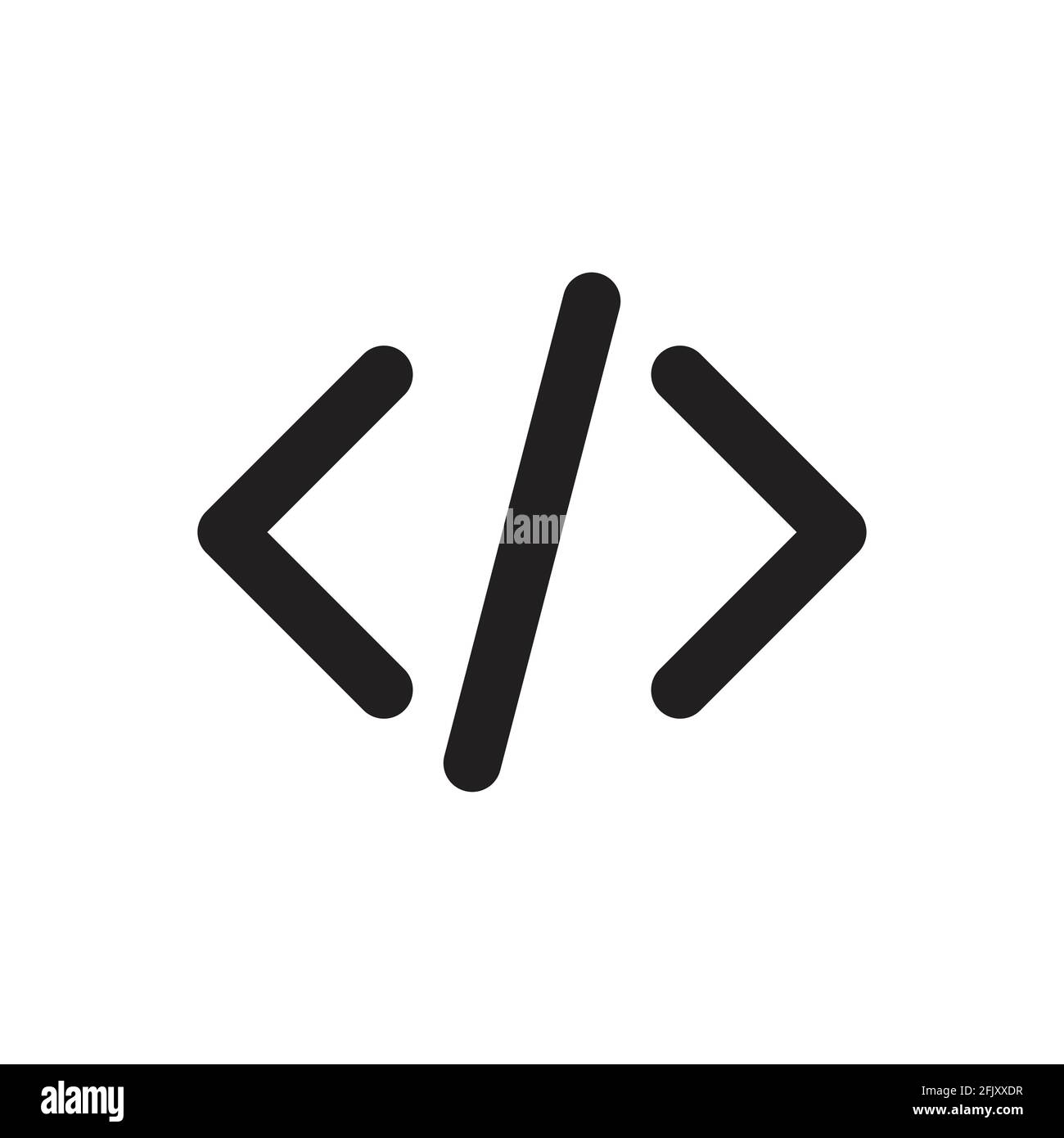 Vettore icona codice di programmazione per grafica, logo, sito web, social media, app mobile, illustrazione dell'interfaccia utente Illustrazione Vettoriale