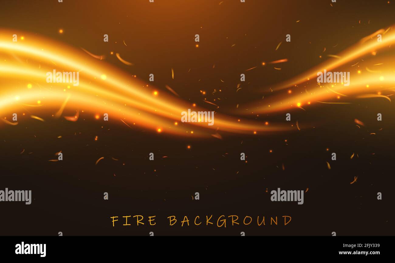 immagine della fiamma che brucia su sfondo nero Illustrazione Vettoriale