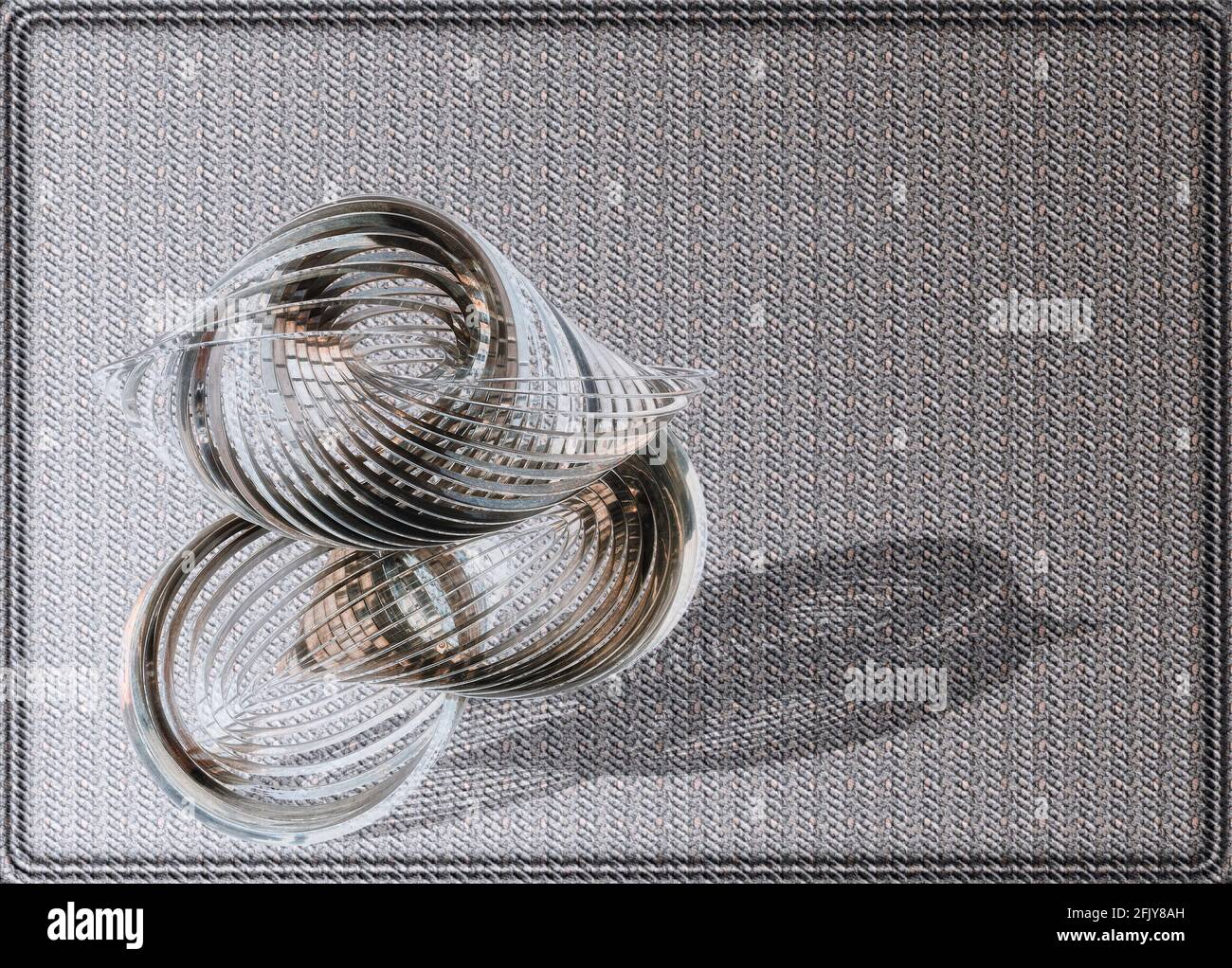 spirali metalliche Foto Stock