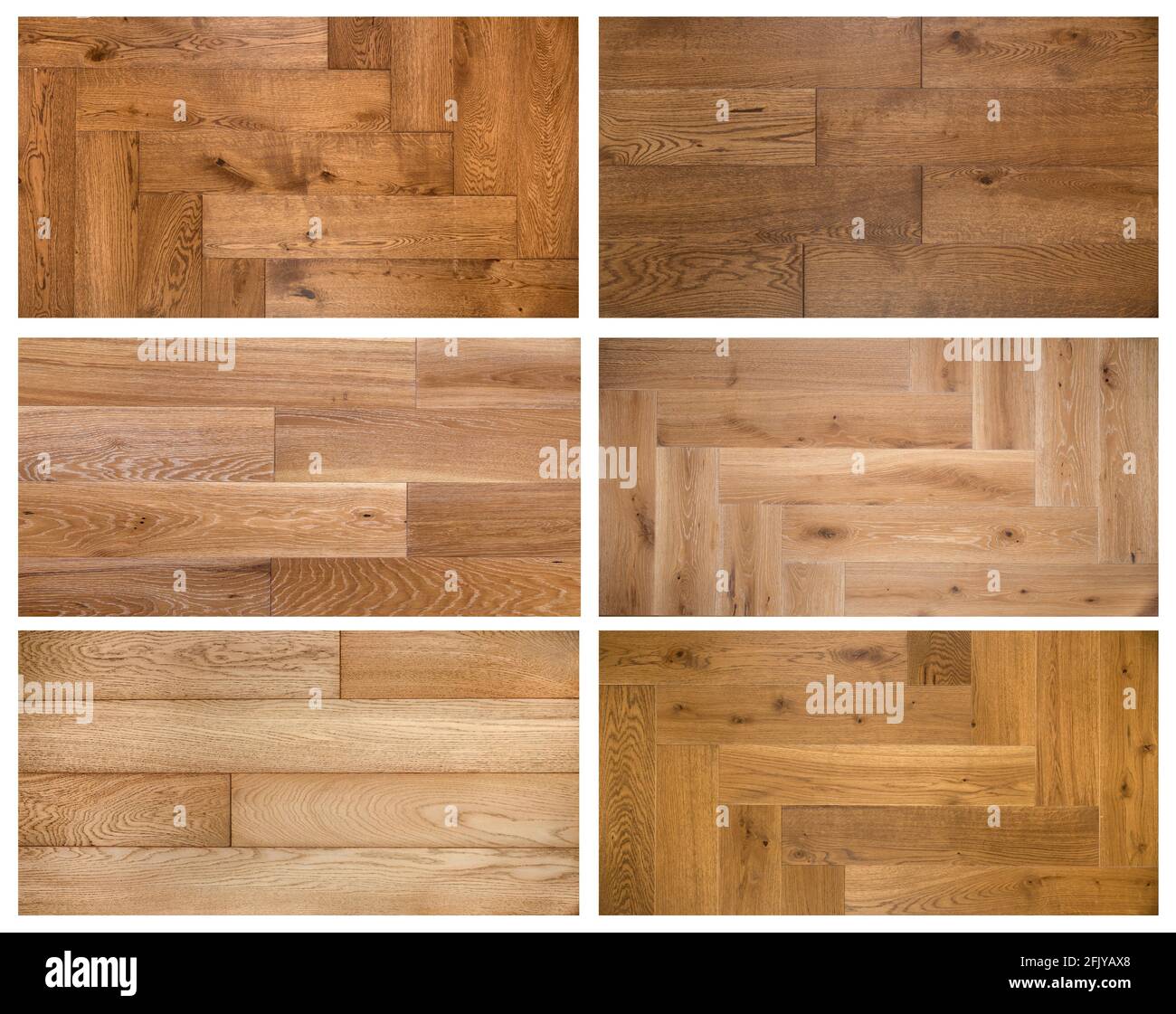 Collage di tessuti in legno per parquet o laminato Foto Stock
