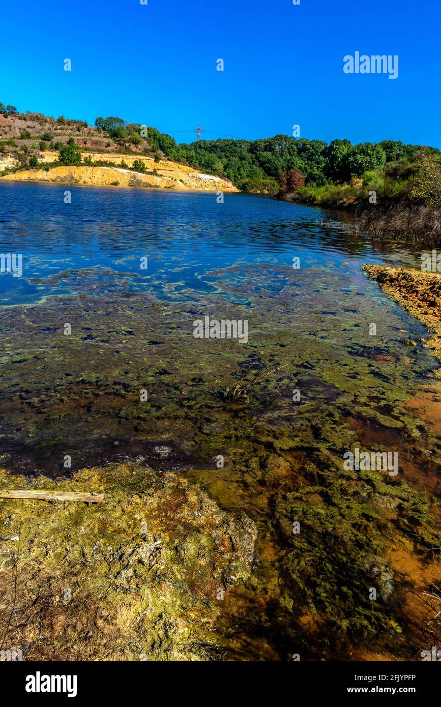 Solfatara, Riserva Naturale di Malafede Decima; Pontina, Roma; Lazio; Italia; Europa Foto Stock