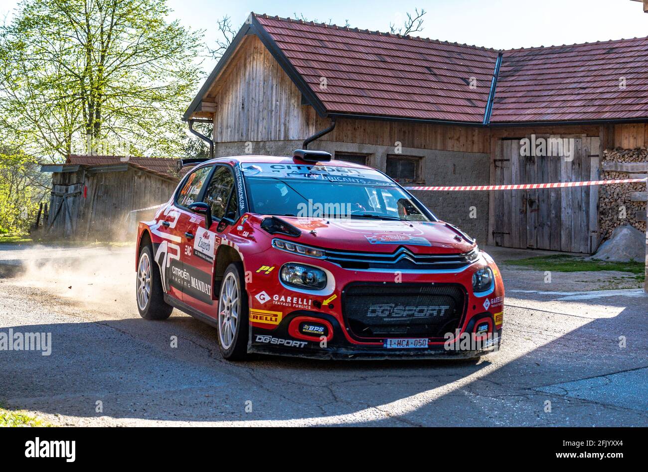 WRC Croazia Rally in Croazia, Zagabria e Karlovac County, 23 aprile - 25 aprile Foto Stock