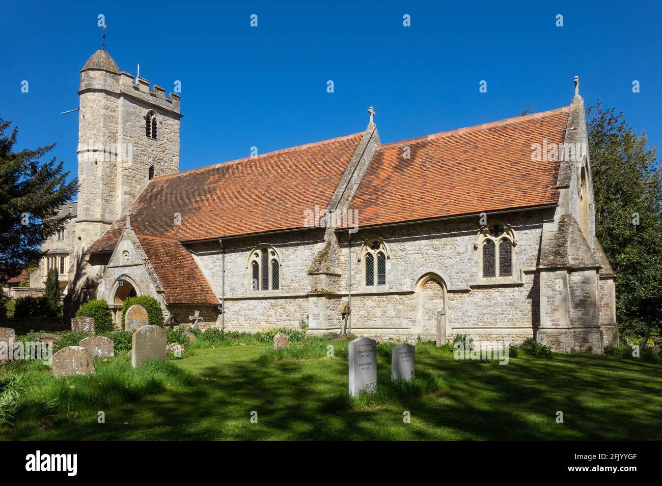 Inghilterra, Oxfordshire, piccola chiesa di Wittenham Foto Stock