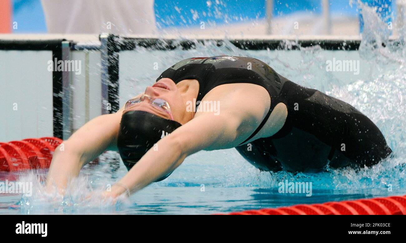 GIOCHI OLIMPICI PECHINO 2008. 7° GIORNO 15/8/08. WOMANS 200M BACKSTROKE SEMI-FINALE KIRSTY COVENTRY (ZIM) IMMAGINE DAVID ASHDOWN Foto Stock