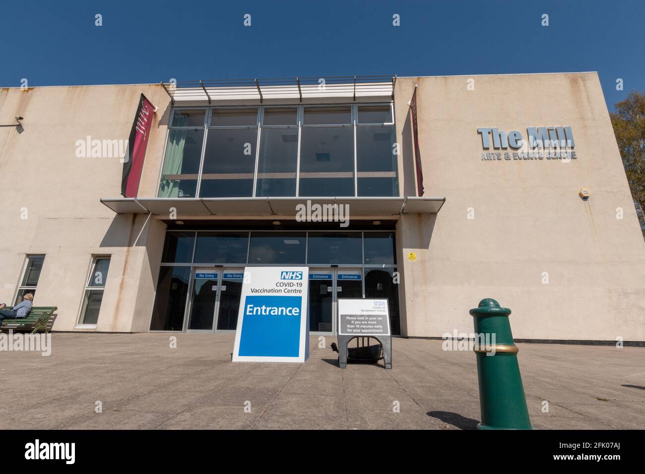 Rayleigh Mill Hall, centro di test Covid Foto Stock