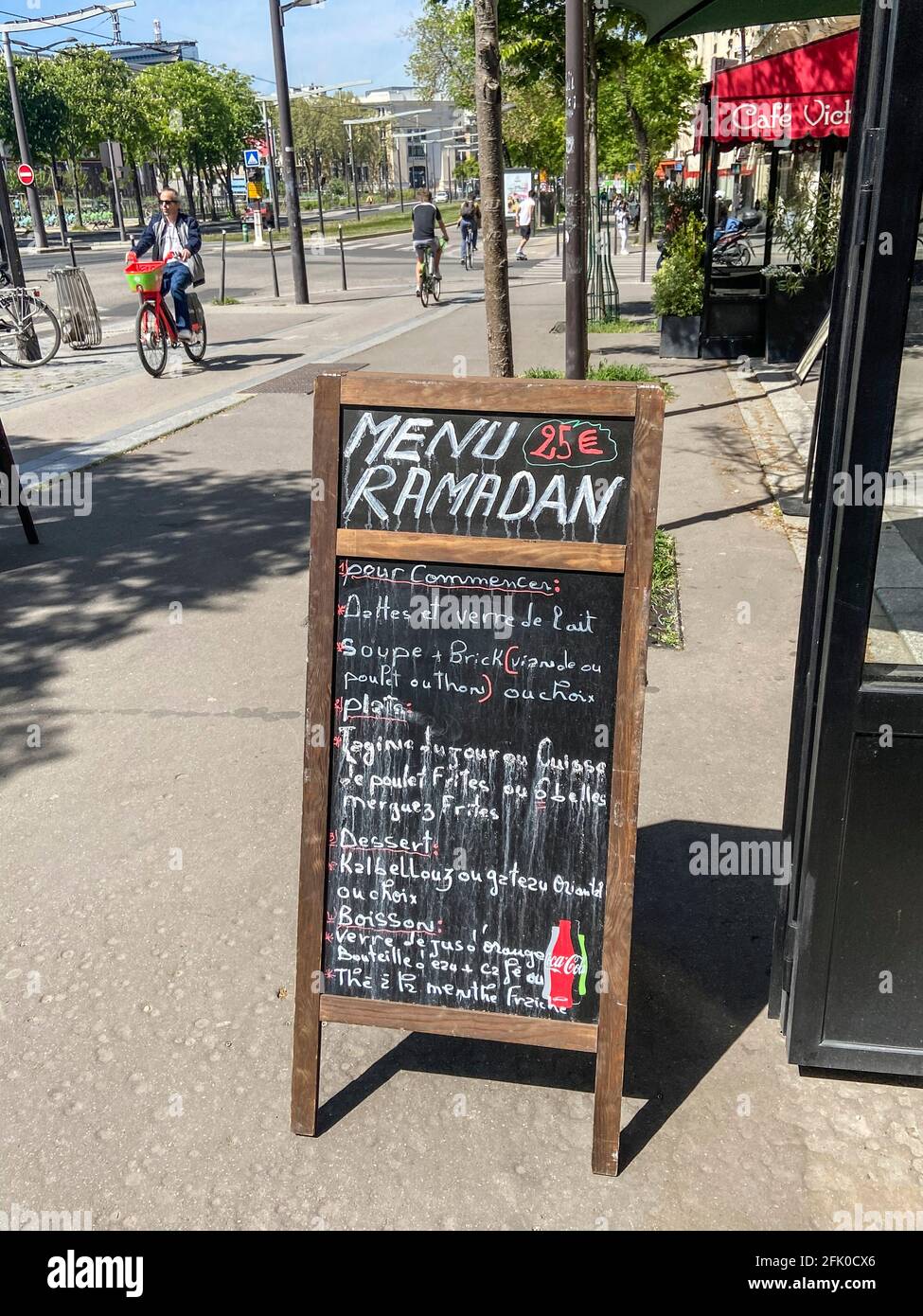 Menu RAMADAN A PARIGI Foto Stock