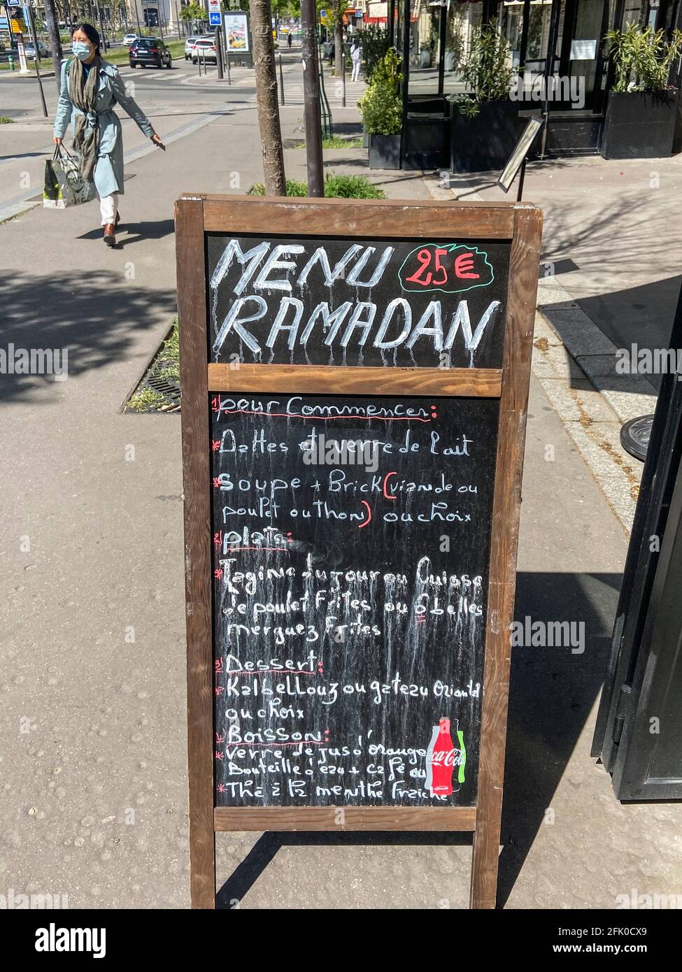 Menu RAMADAN A PARIGI Foto Stock