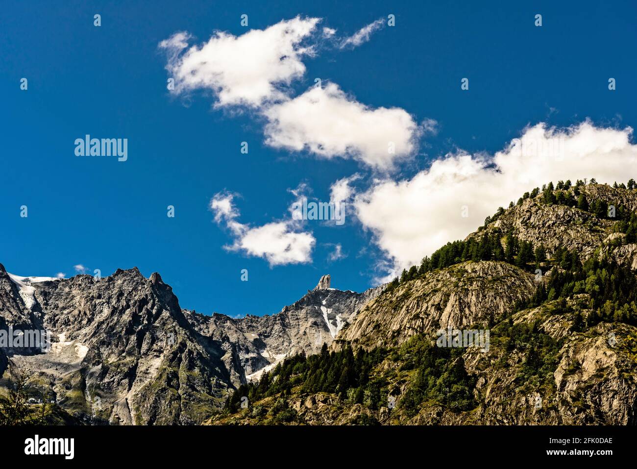 Courmayeur, Monte Bianco, Valle d'Aosta; Italia; Europa Foto Stock