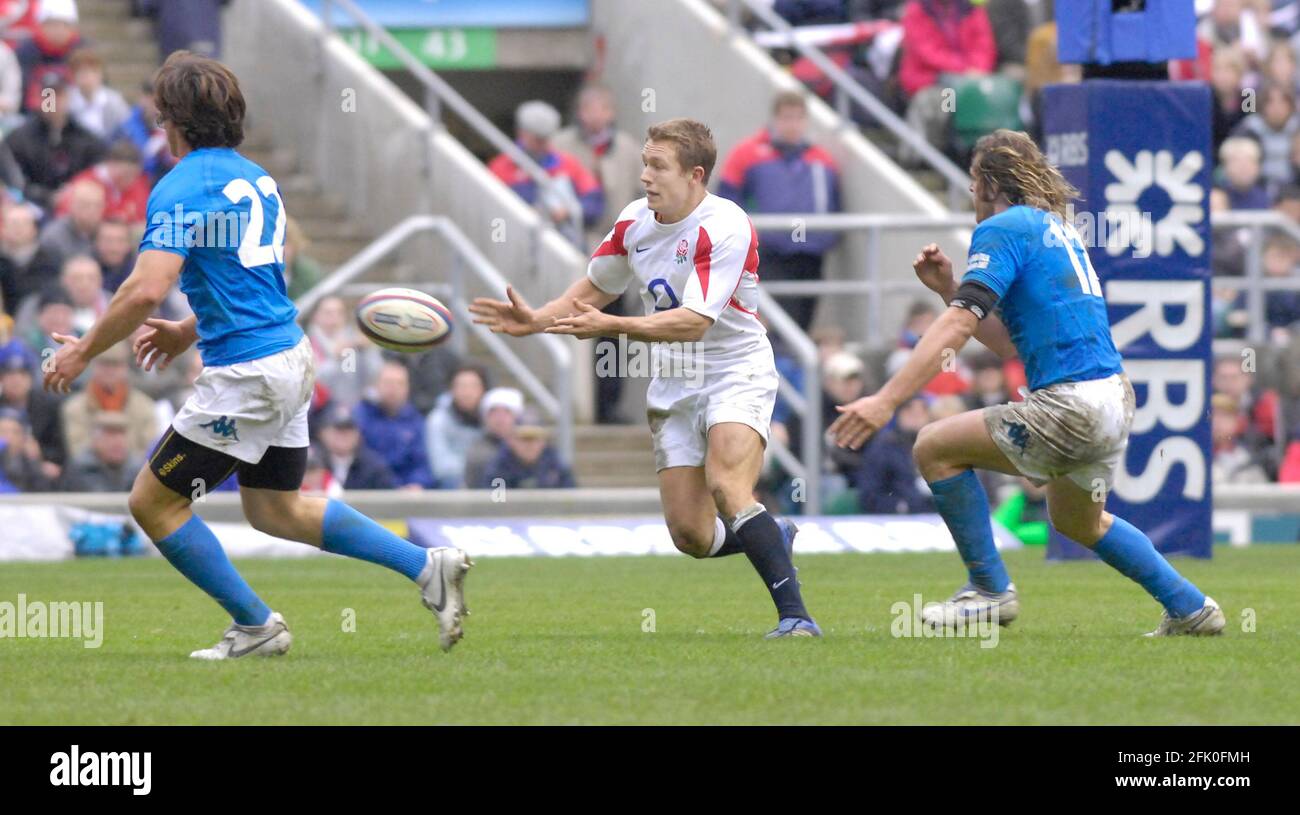 INGHILTERRA V ITALIA 10/2/2007 FOTO DAVID ASHDOWNRUGBY INGHILTERRA Foto Stock